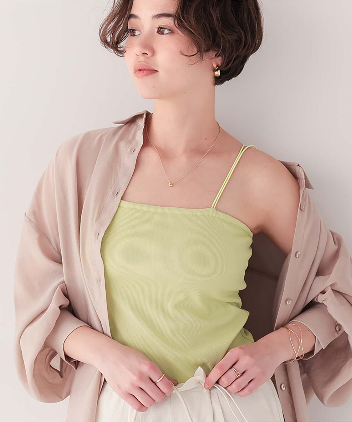 titivate「カップ付きダブルストラップキャミソール」|キャミソール|