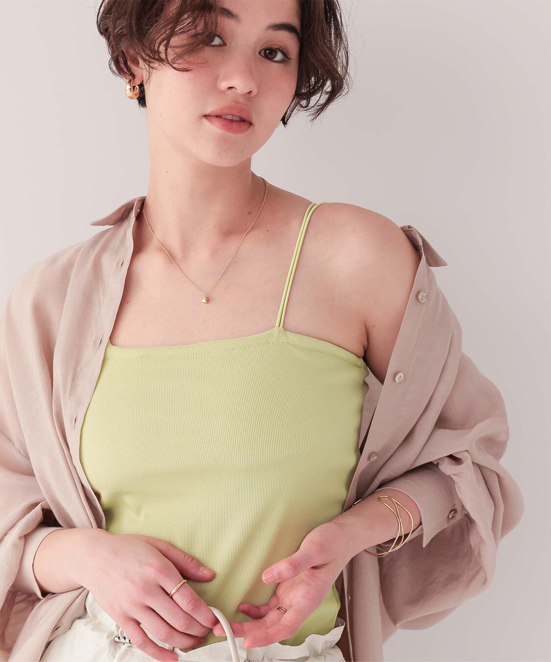 titivate「カップ付きダブルストラップキャミソール」|キャミソール|