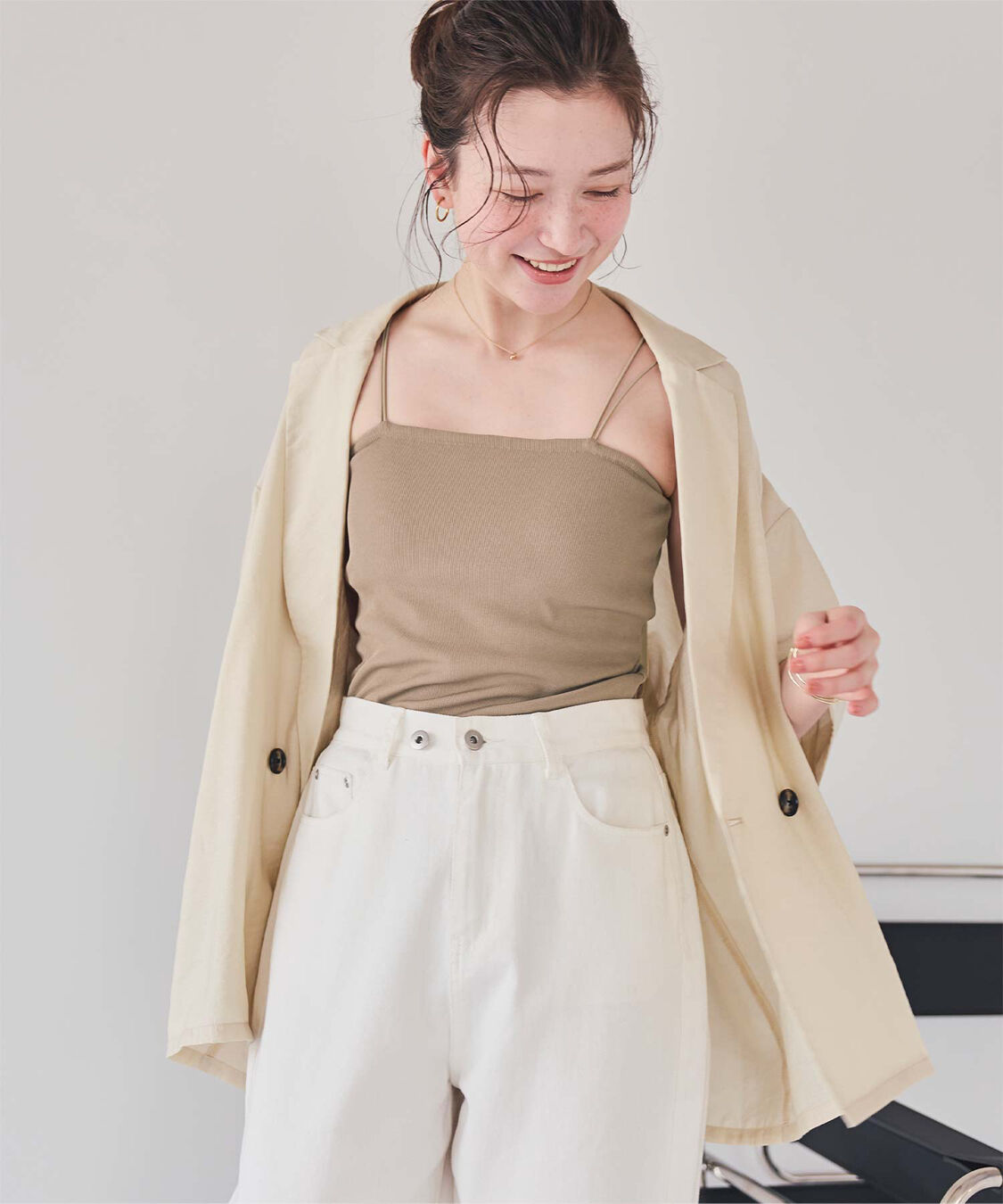 titivate「カップ付きダブルストラップキャミソール」|キャミソール|