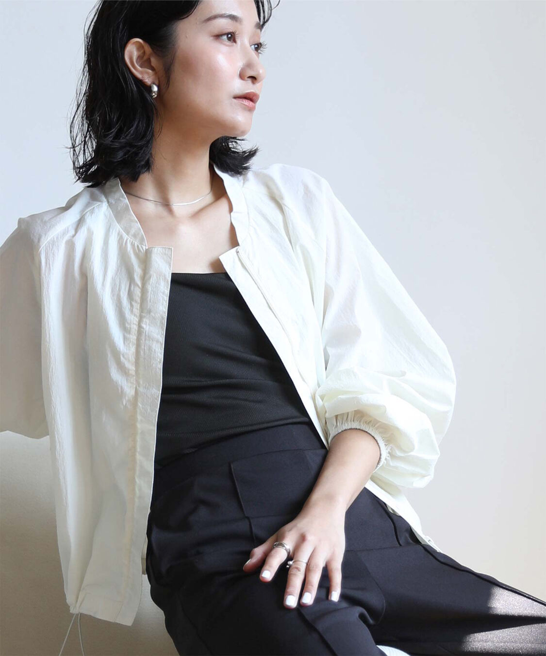 ur's「カップ付シンプルキャミソール/水陸両用」|キャミソール|ブラック