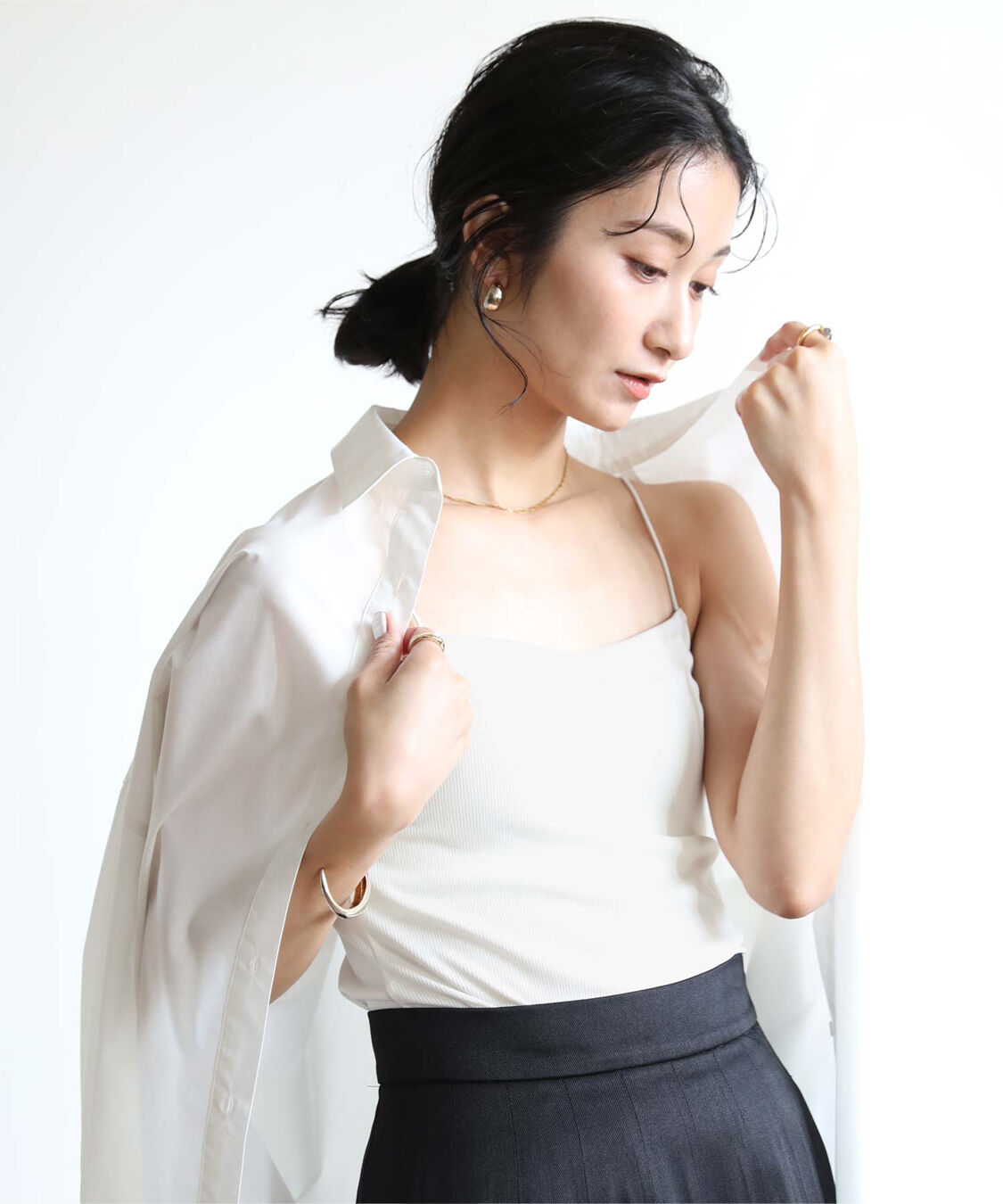 ur's「カップ付シンプルキャミソール/水陸両用」|キャミソール|オフホワイト