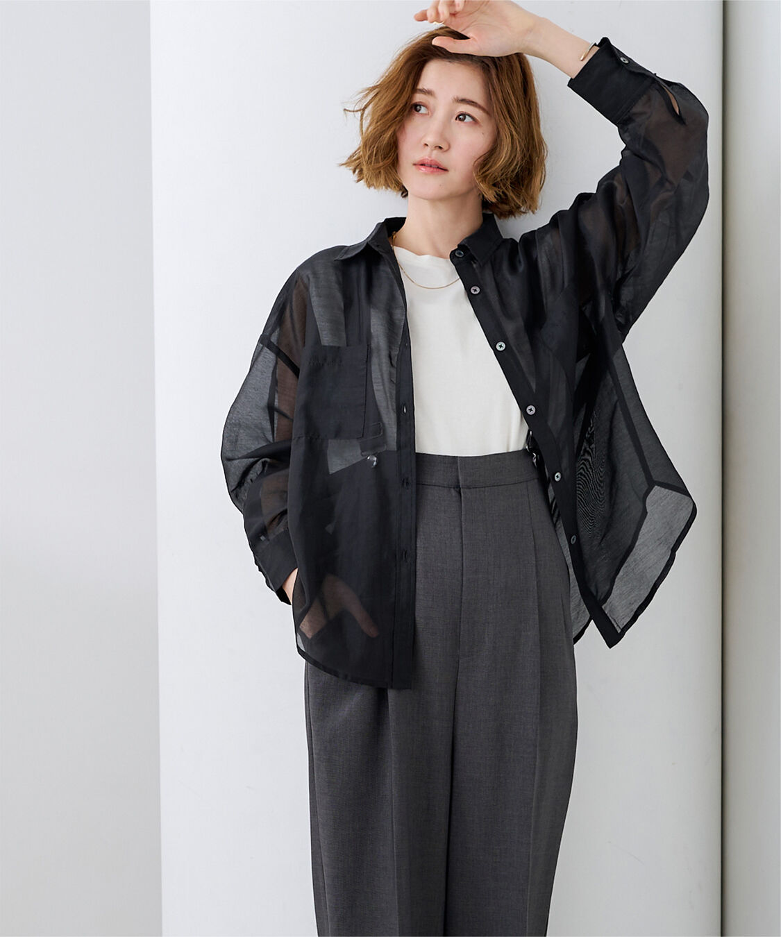 ur's「ダブルポケットシアーシャツ」|シャツ・ブラウス|