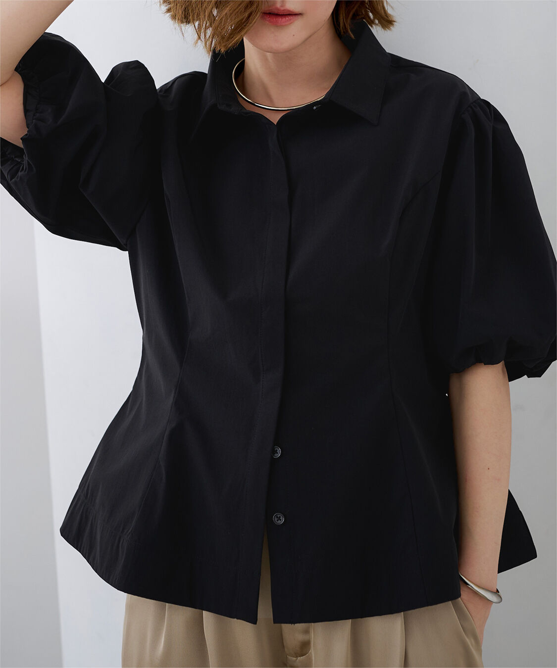 ur's「バルーンスリーブウエストシェイプブラウス」|シャツ・ブラウス|