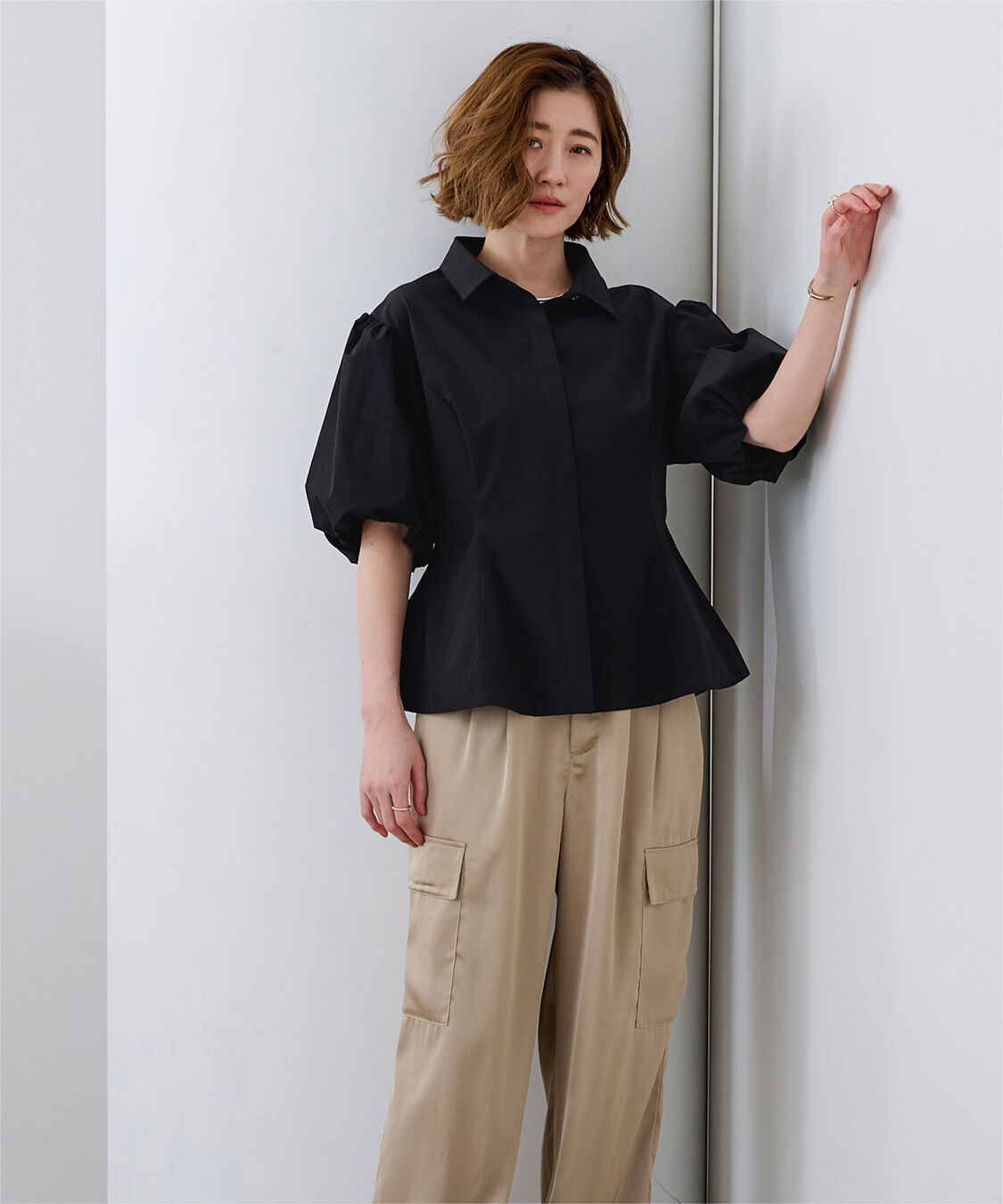 ur's「バルーンスリーブウエストシェイプブラウス」|シャツ・ブラウス|