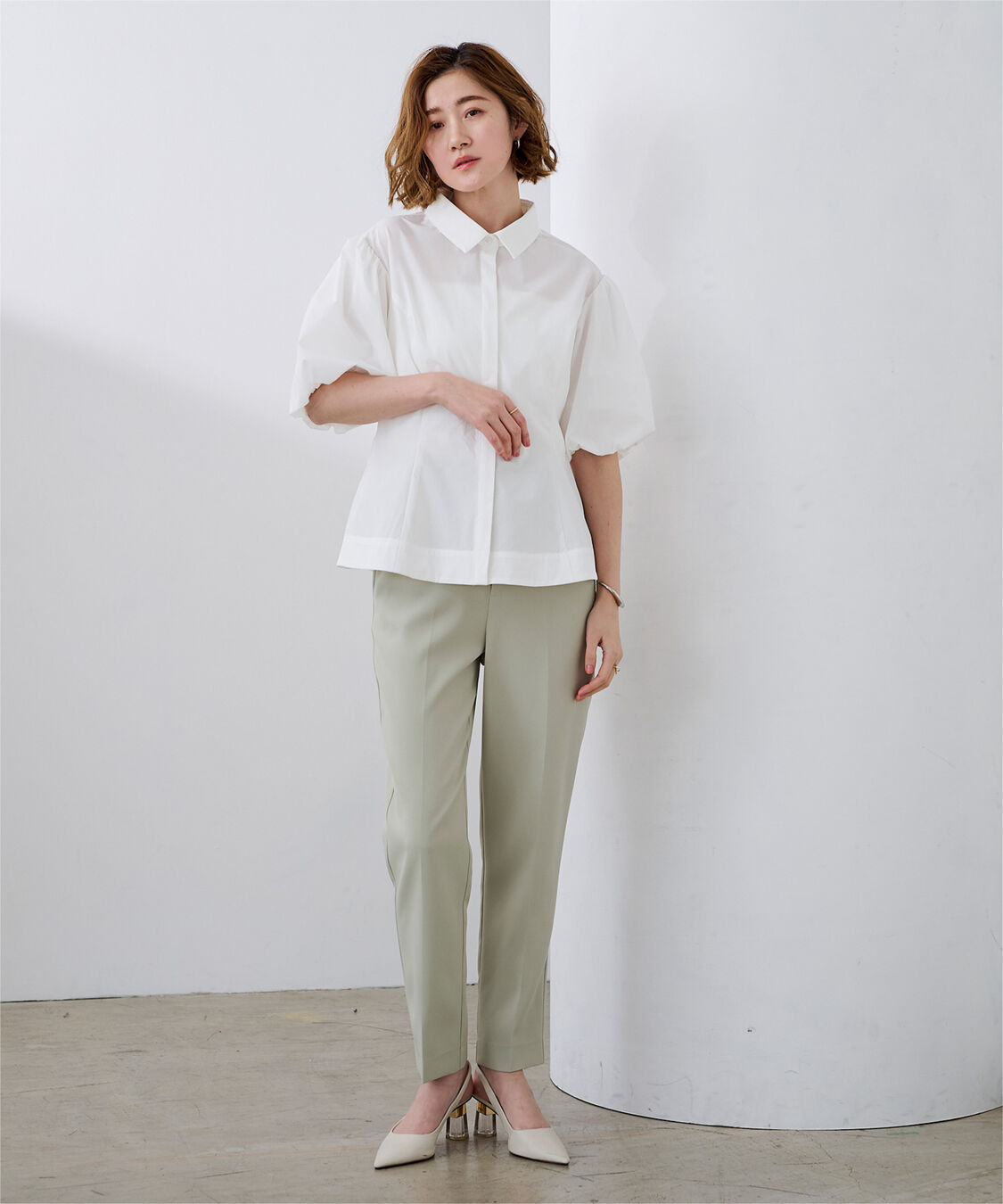 ur's「バルーンスリーブウエストシェイプブラウス」|シャツ・ブラウス|