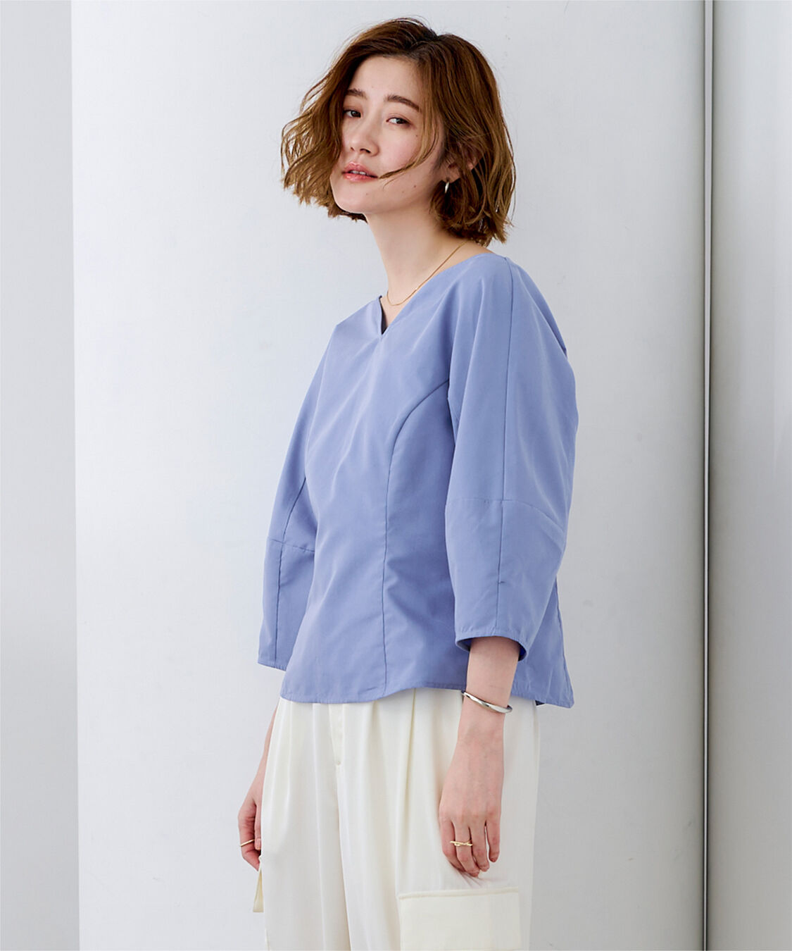 ur's「ハートネックランタンスリーブブラウス」|シャツ・ブラウス|