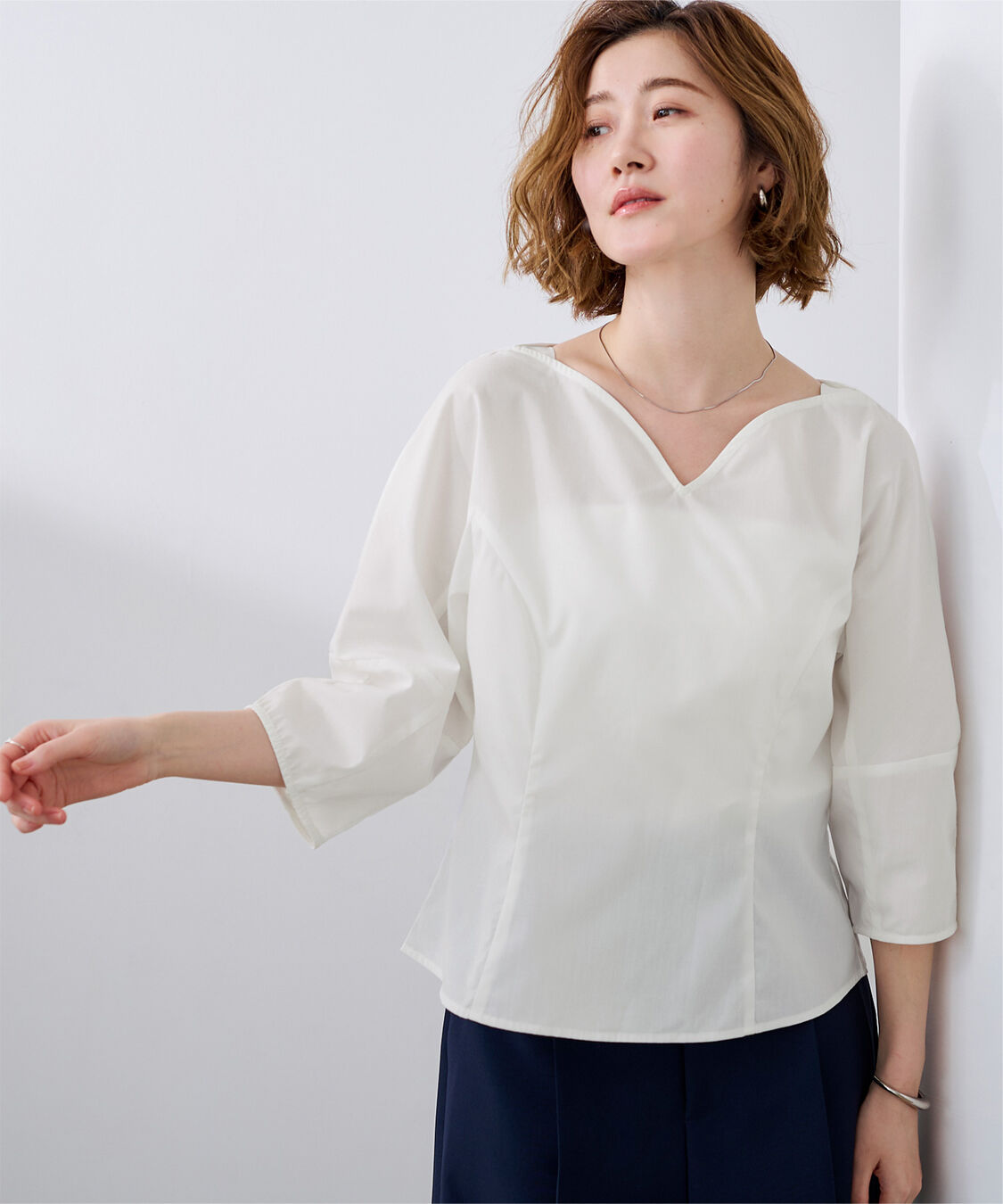 ur's「ハートネックランタンスリーブブラウス」|シャツ・ブラウス|