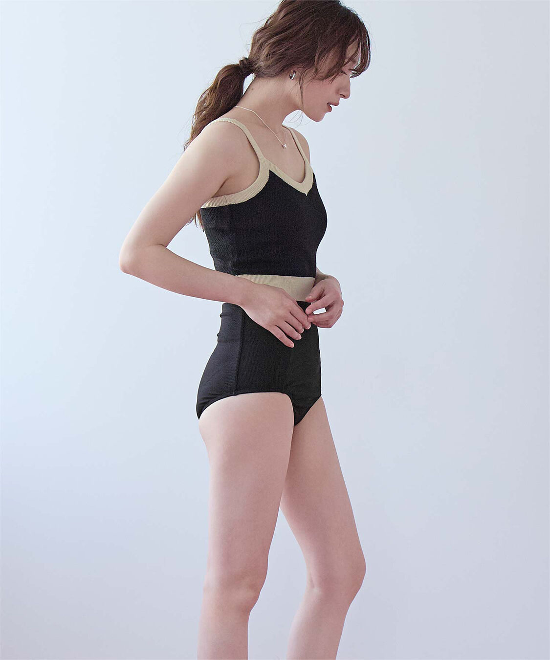 SEA DRESS「Vネックシンプルデザインニットビキニ/水着」|ビキニ|