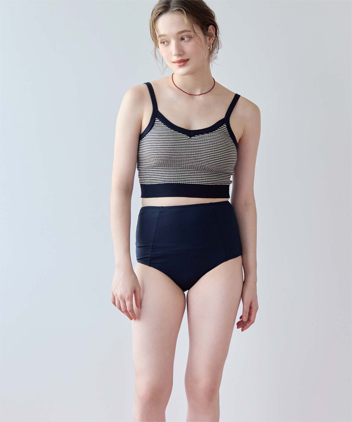 SEA DRESS「Vネックシンプルデザインニットビキニ/水着」|ビキニ|