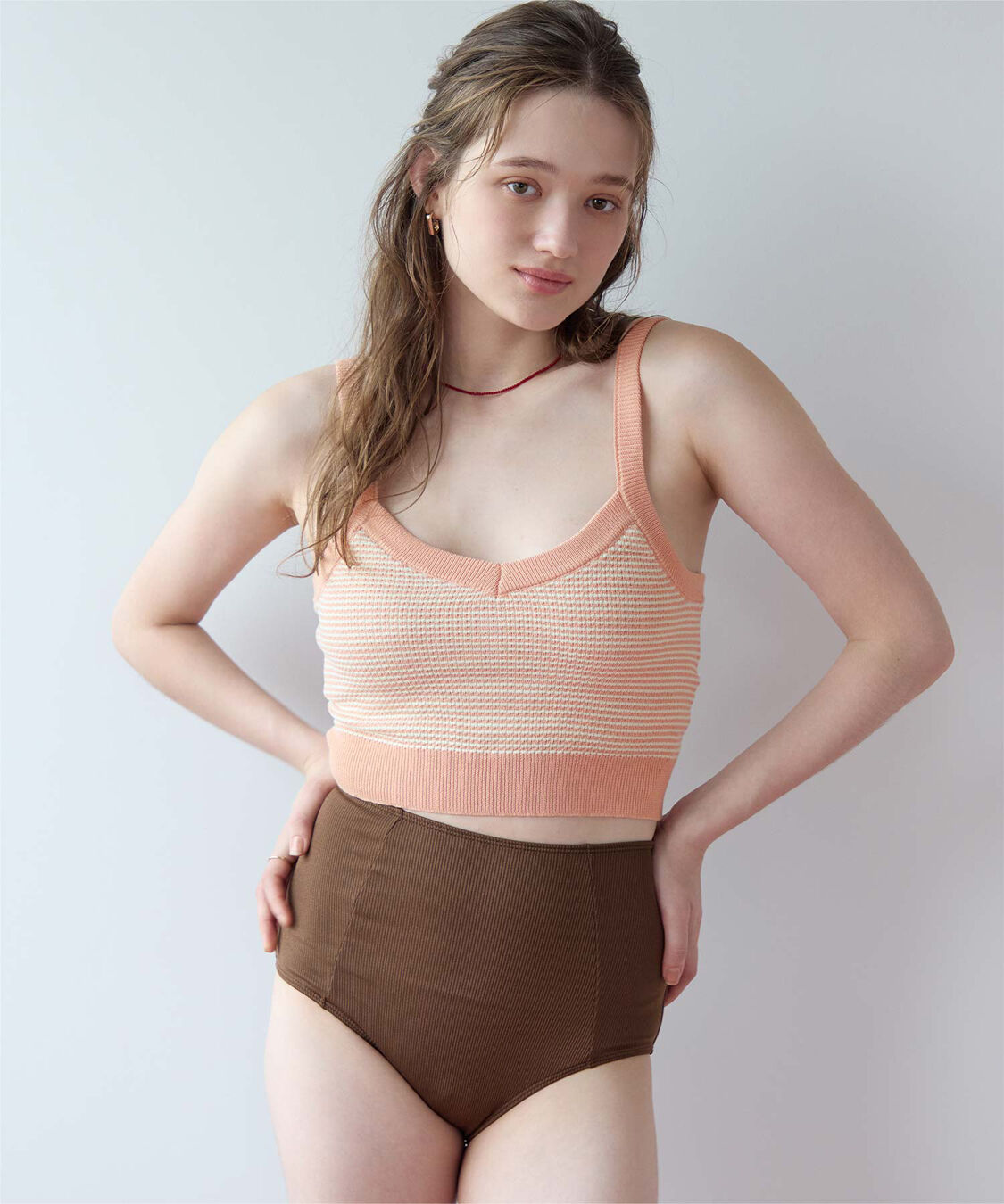 SEA DRESS「Vネックシンプルデザインニットビキニ/水着」|ビキニ|