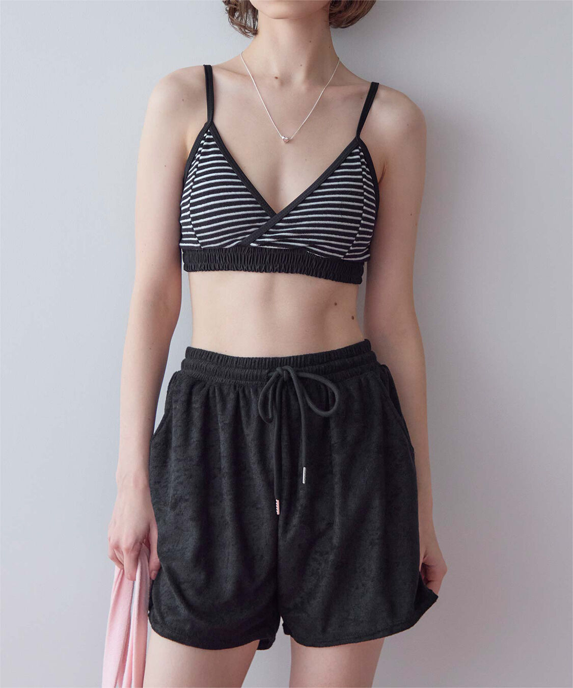 SEA DRESS「パイル地ボーダースポーティービキニ/水着」|ビキニ|ブラック