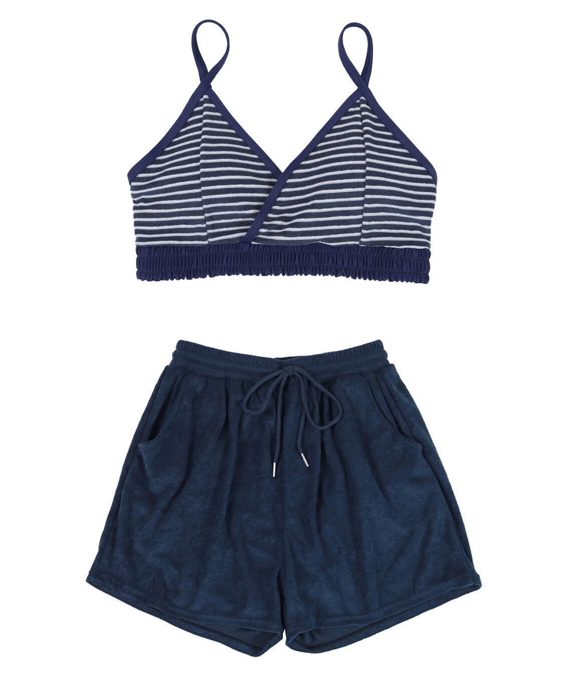 SEA DRESS「パイル地ボーダースポーティービキニ/水着」|ビキニ|