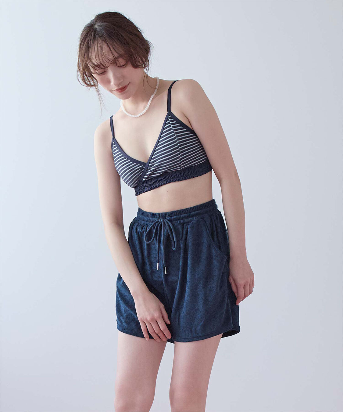 SEA DRESS「パイル地ボーダースポーティービキニ/水着」|ビキニ|