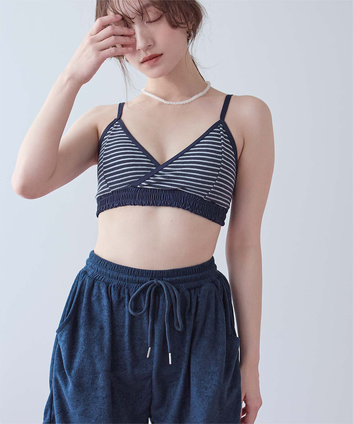 SEA DRESS「パイル地ボーダースポーティービキニ/水着」|ビキニ|