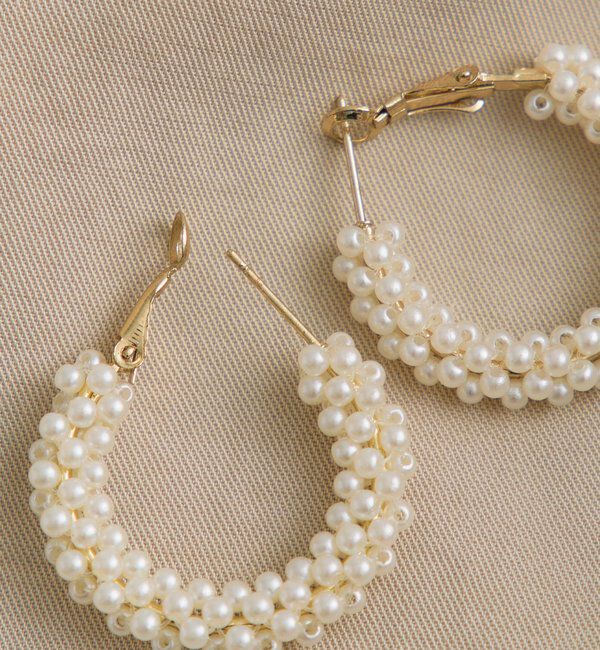  「パールフープピアス」|ネックレス|