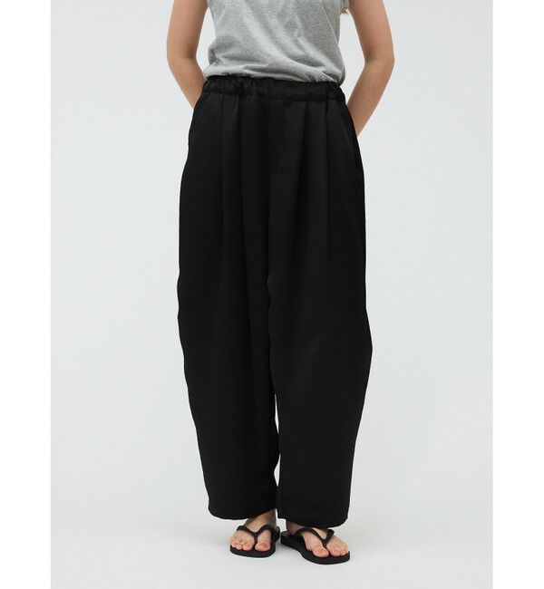 mizuiro ind「mizuiro ind サテンワイドカーゴパンツ」|カーゴ|