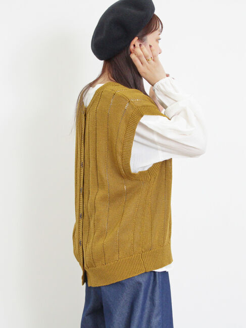 Samansa Mos2「テープヤーン前後2WAYベスト」|ダウンベスト・ベスト|