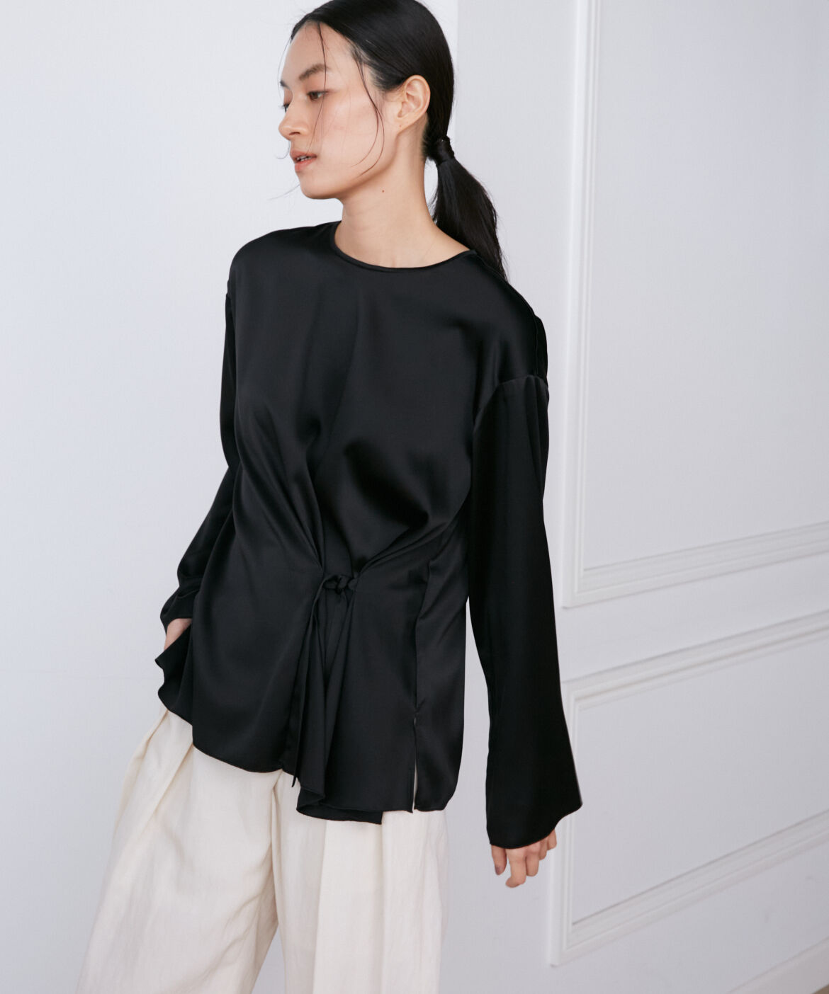 INED「シルクストレッチブラウス《la veille by SUPERIOR CLOSET》」|シャツ・ブラウス|