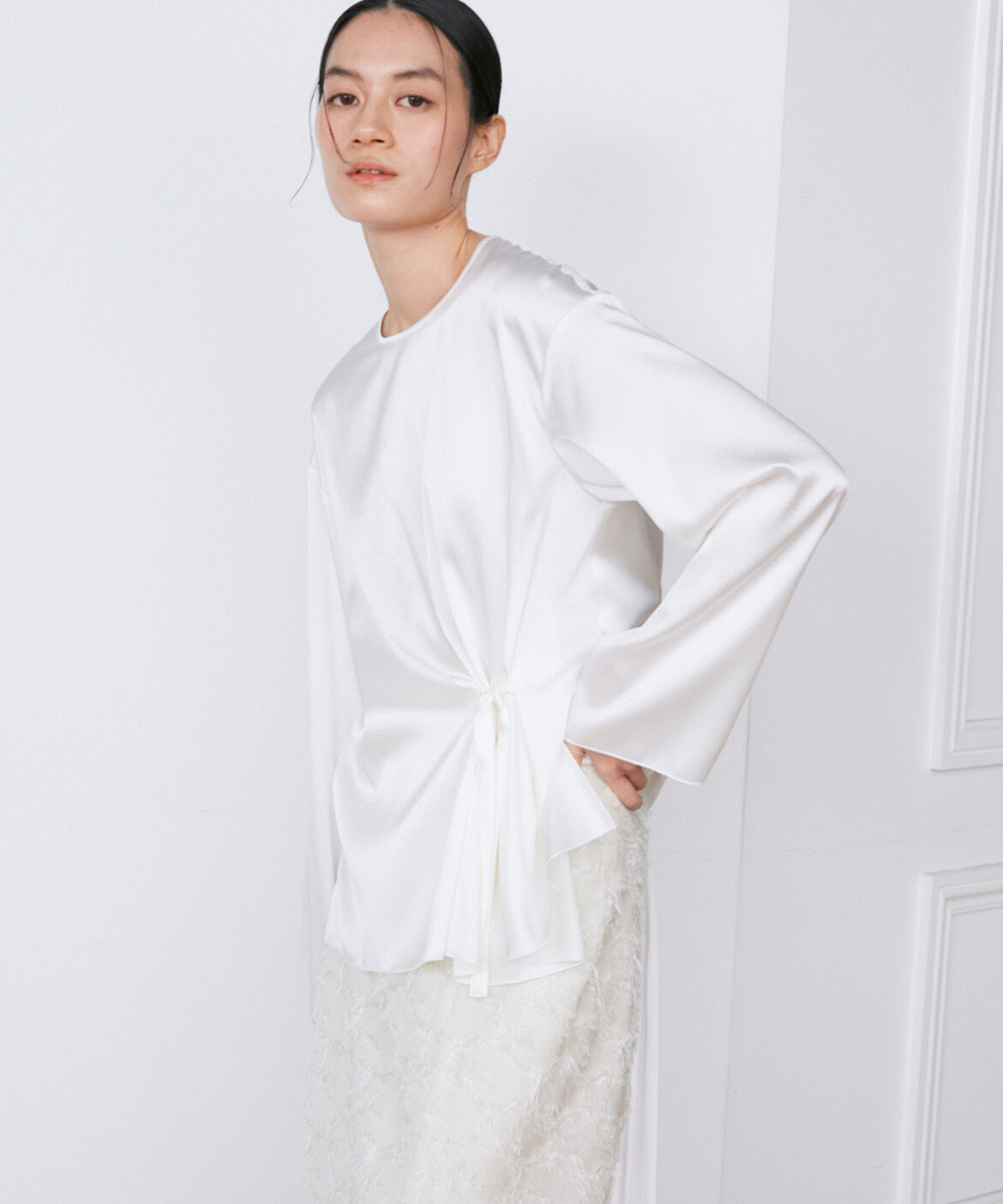 INED「シルクストレッチブラウス《la veille by SUPERIOR CLOSET》」|シャツ・ブラウス|