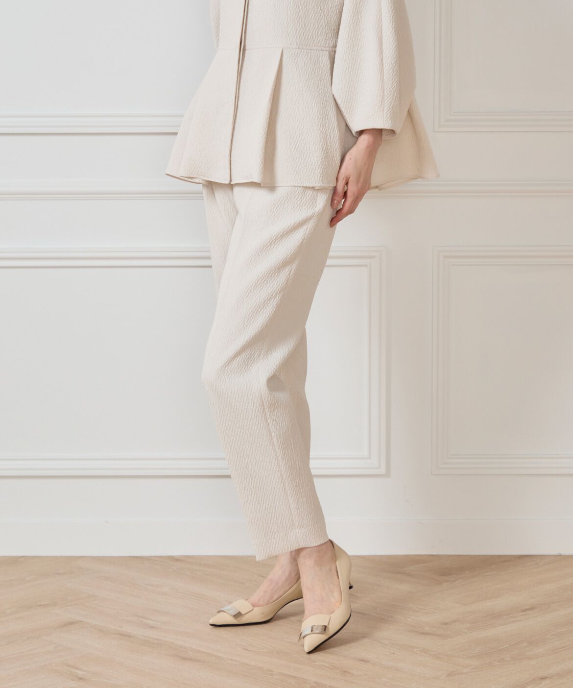 7-IDconcept.「フクレジャカード センタープレスパンツ」|スラックス|