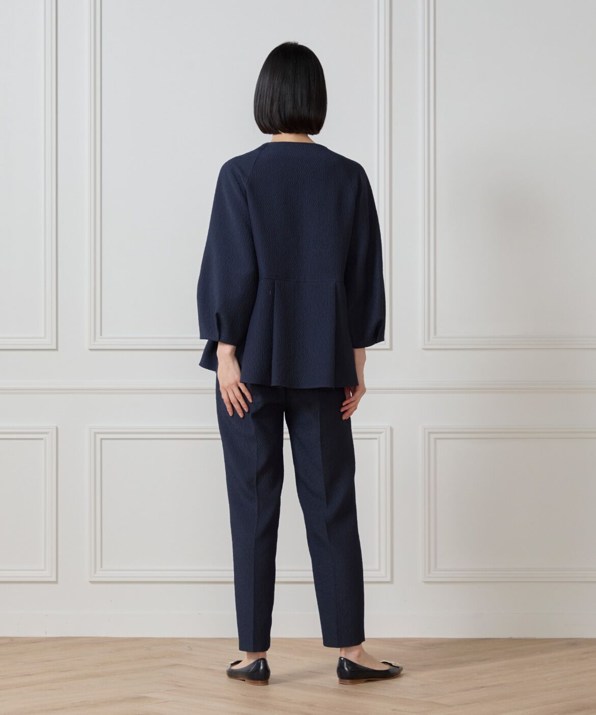 7-IDconcept.「フクレジャカード センタープレスパンツ」|スラックス|