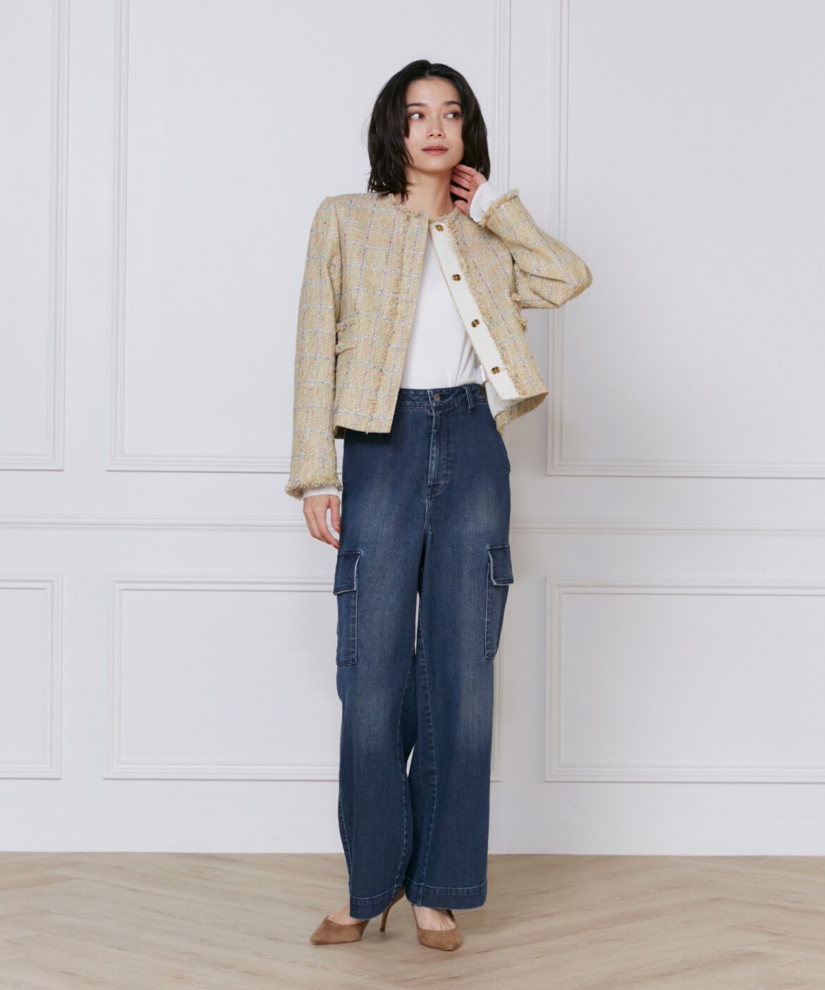 INED「《SUPERIOR CLOSET》別注カーゴデニム《Healthy DENIM》」|カーゴ|