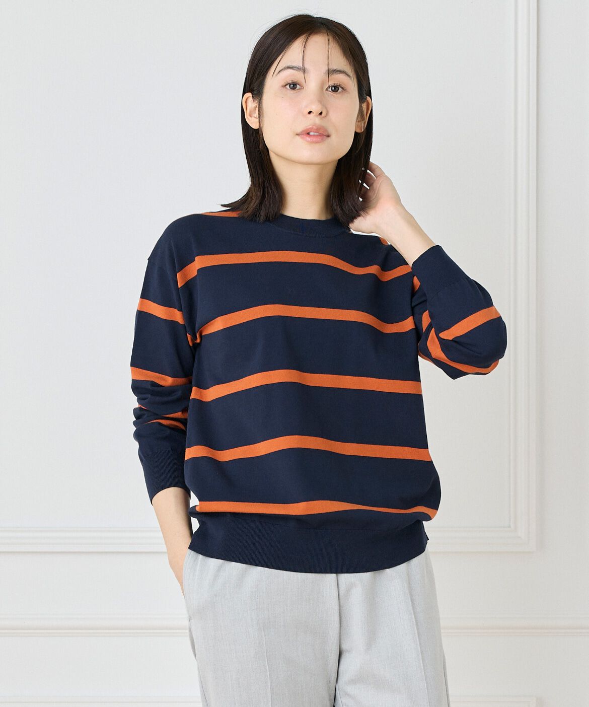 DAY by DAY it&rsquo;s international「ボーダーニットプルオーバー」|ニット・セーター|ネイビー