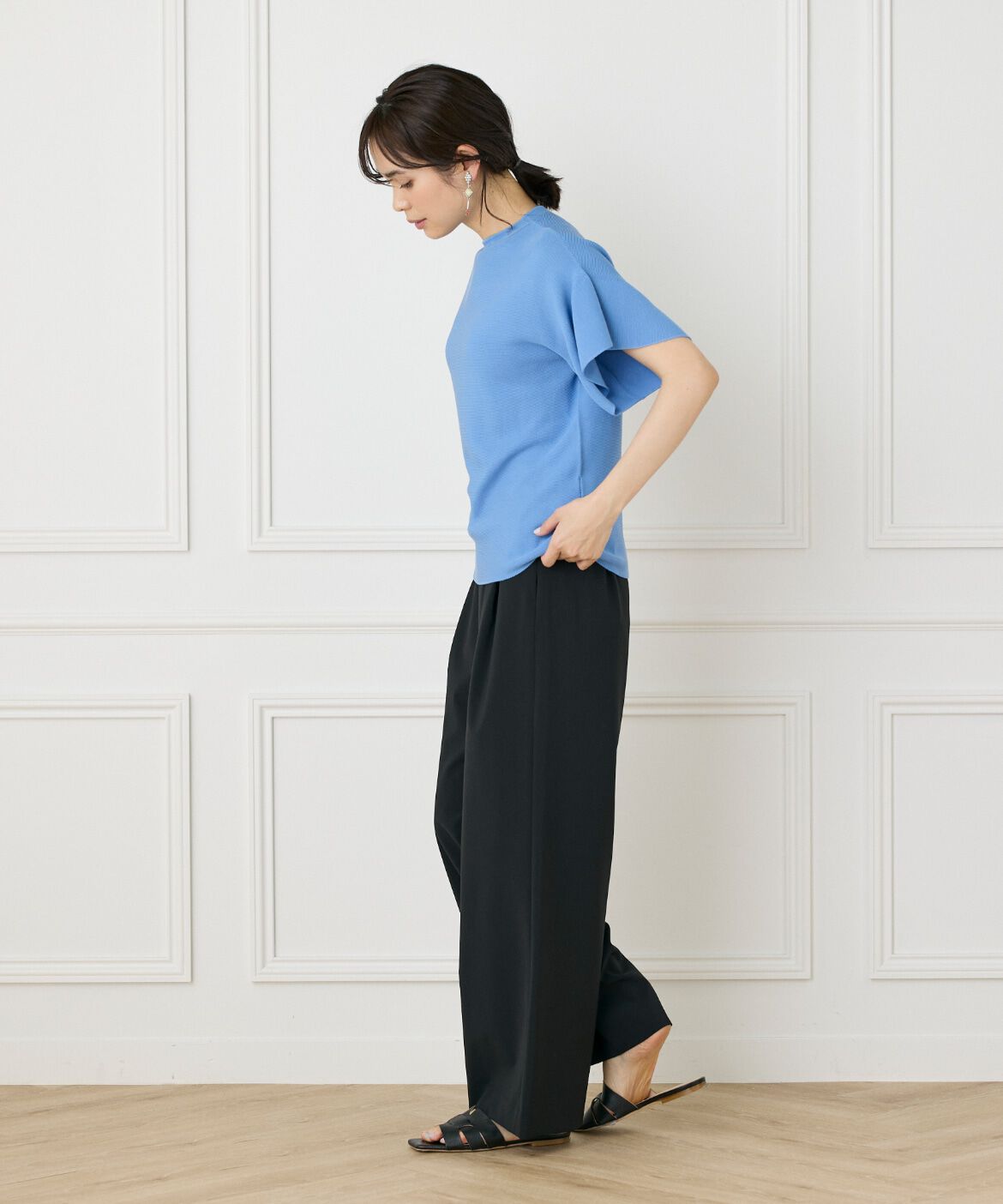 INED「《大きいサイズ》イージーワイドパンツ」|その他|