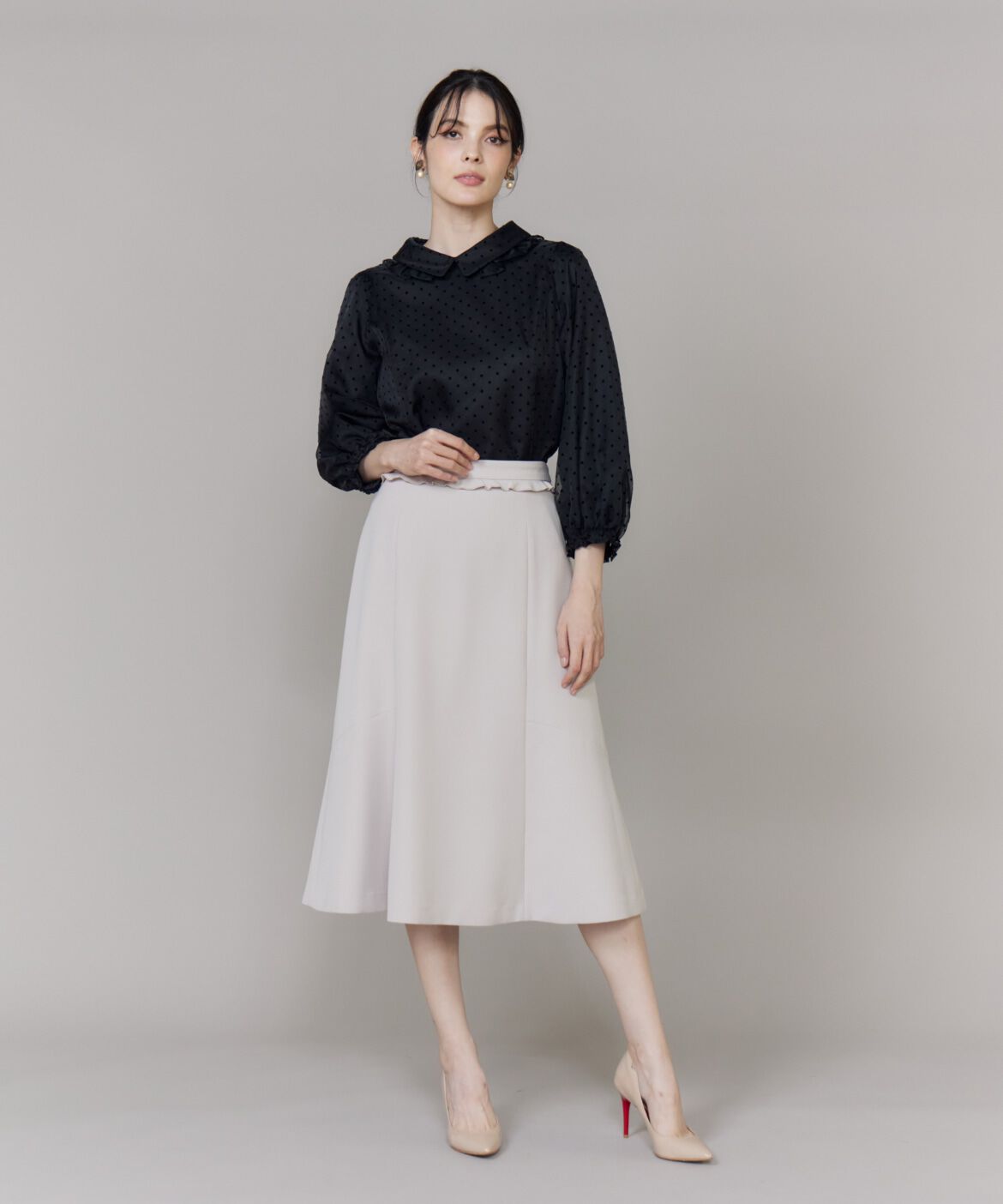 Maglie le cassetto「《M Maglie le cassetto》フリルフレアスカート」|フレア|