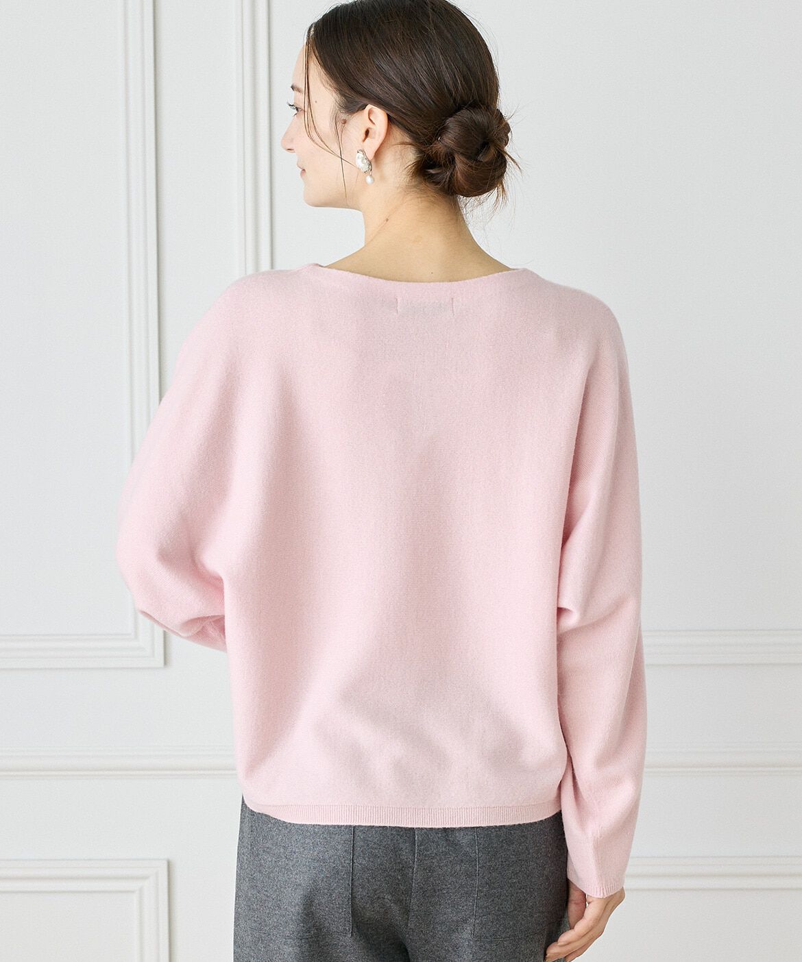 INED「《WEB限定カラー》カシミヤ混ドルマンスリーブニット 」|ニット・セーター|