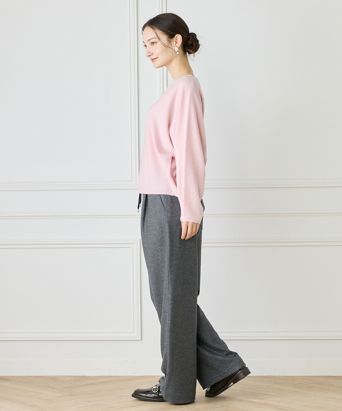 INED「《WEB限定カラー》カシミヤ混ドルマンスリーブニット 」|ニット・セーター|