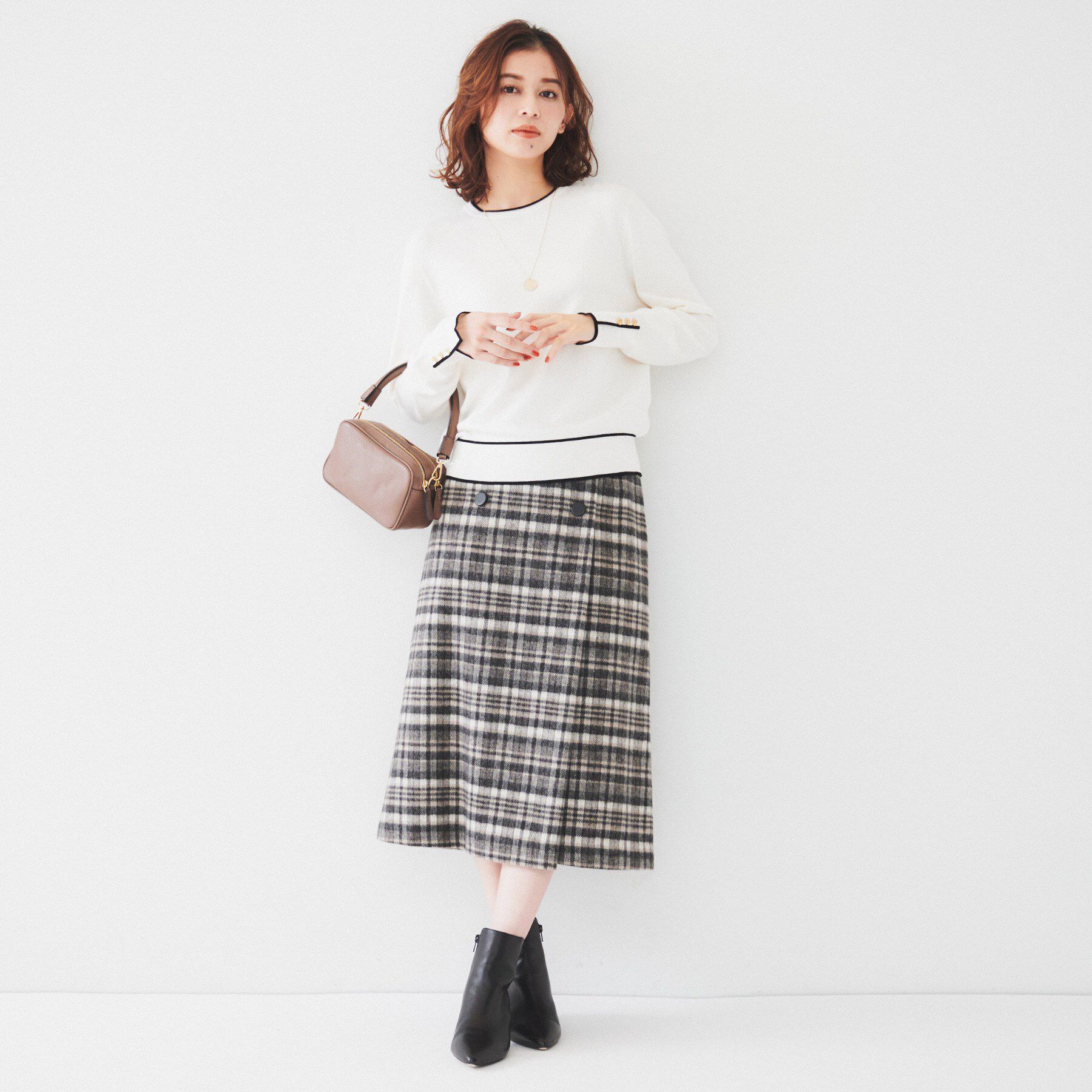 UNTITLED「【アンサンブル可能/6色展開】スパンレーヨン プルオーバーニット」|ニット・セーター|