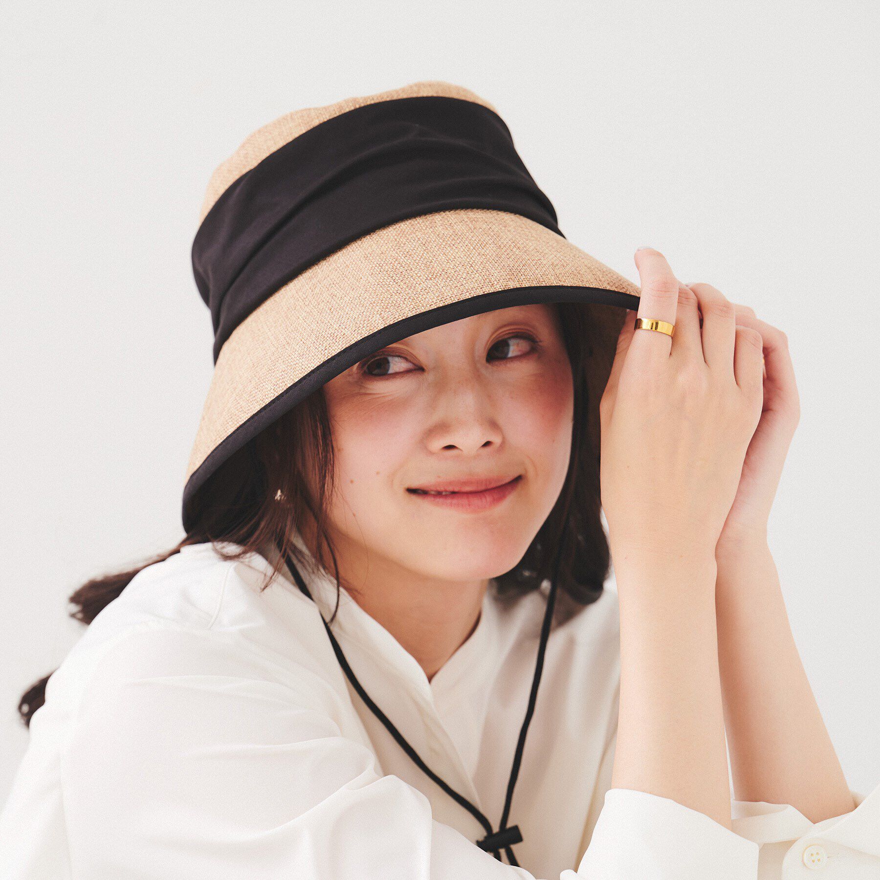 UNTITLED「【接触冷感】ドレープリボンHAT」|ハット|