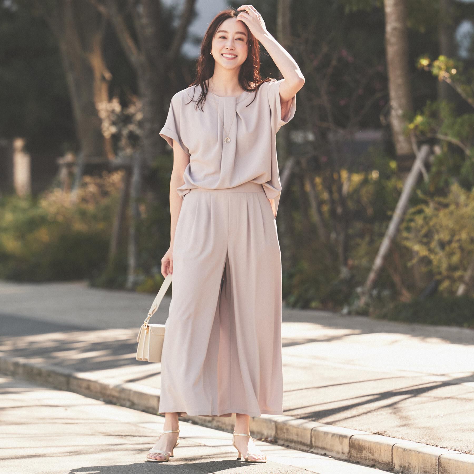 UNTITLED「【セットアップ可/接触冷感/イージーケア】リラクミスト　2WAYブラウス」|シャツ・ブラウス|