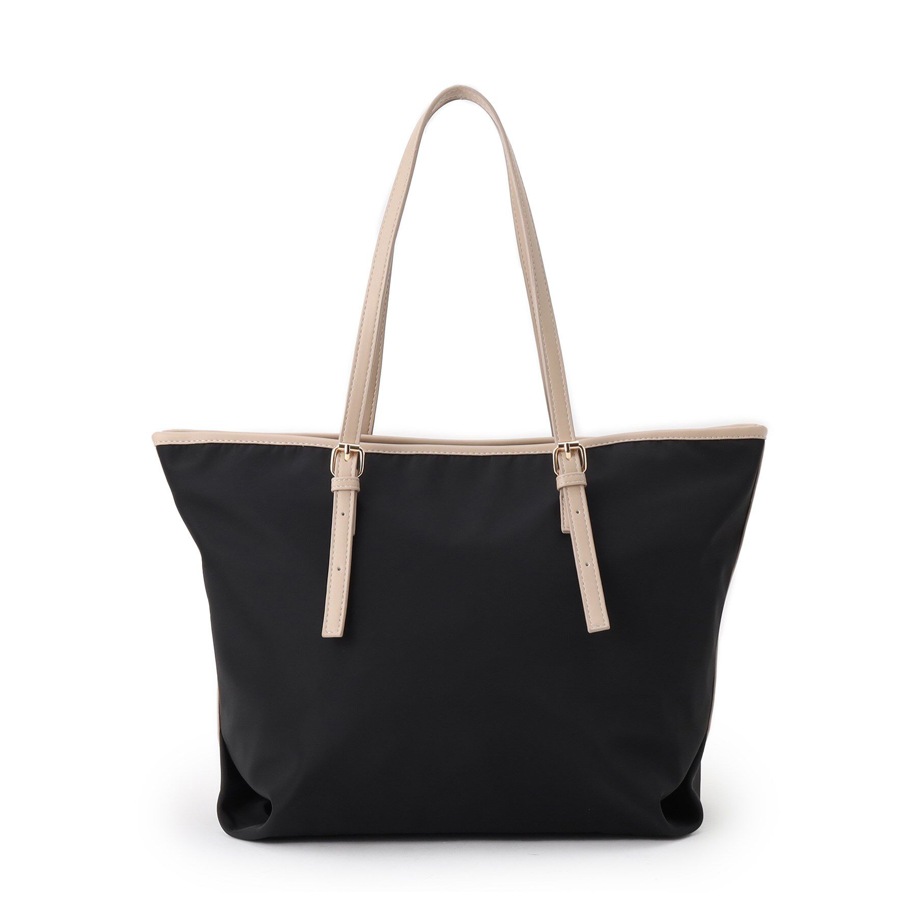 Reflect「【夏SALE／大容量／ファスナー付き】マチ付きポリエステルトートバッグ」|トートバッグ|ブラック(519)