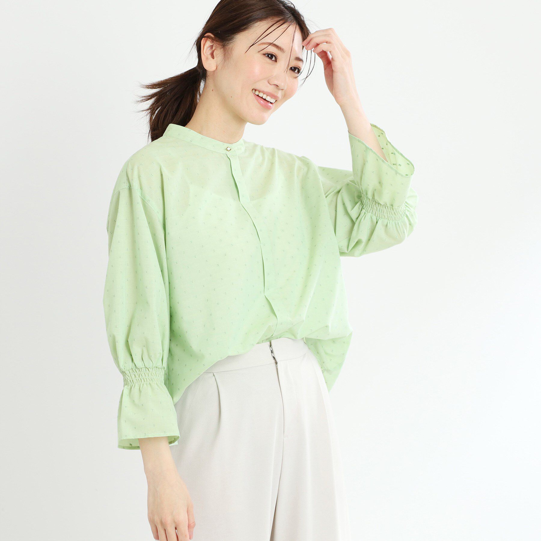 Reflect「【洗える】キャンディースリーブブラウス」|シャツ・ブラウス|