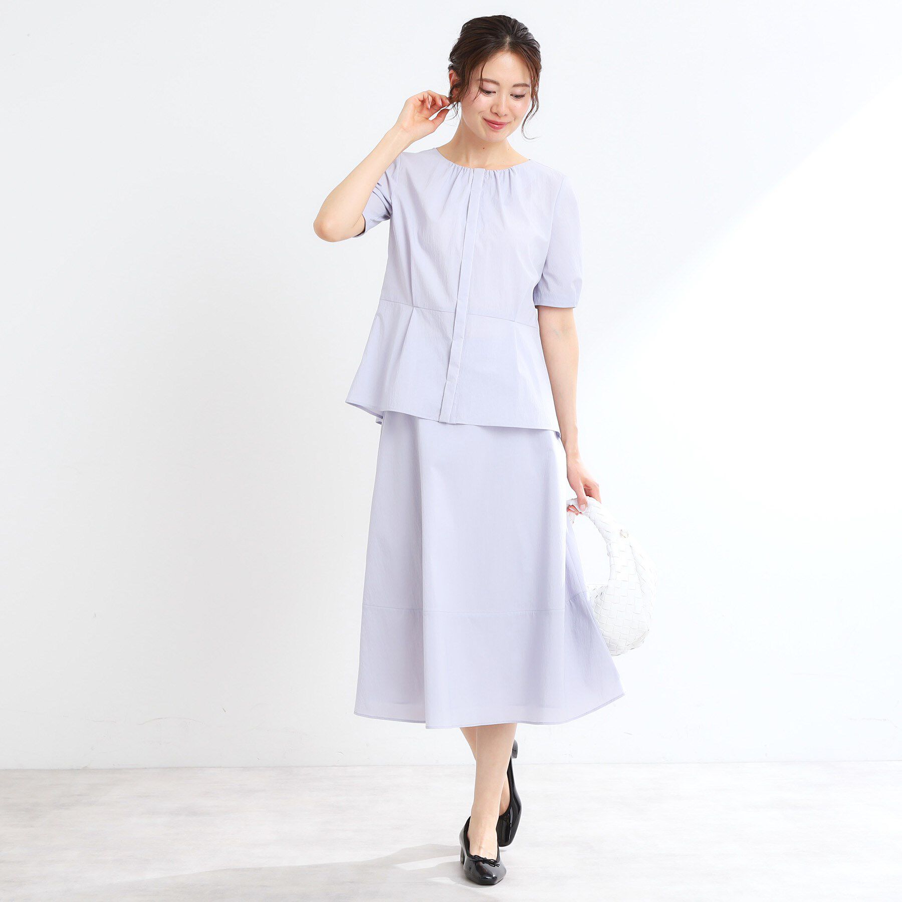 Reflect「【マシンウォッシュ可／撥水／雨の日OK！】レインシリーズブラウス」|シャツ・ブラウス|