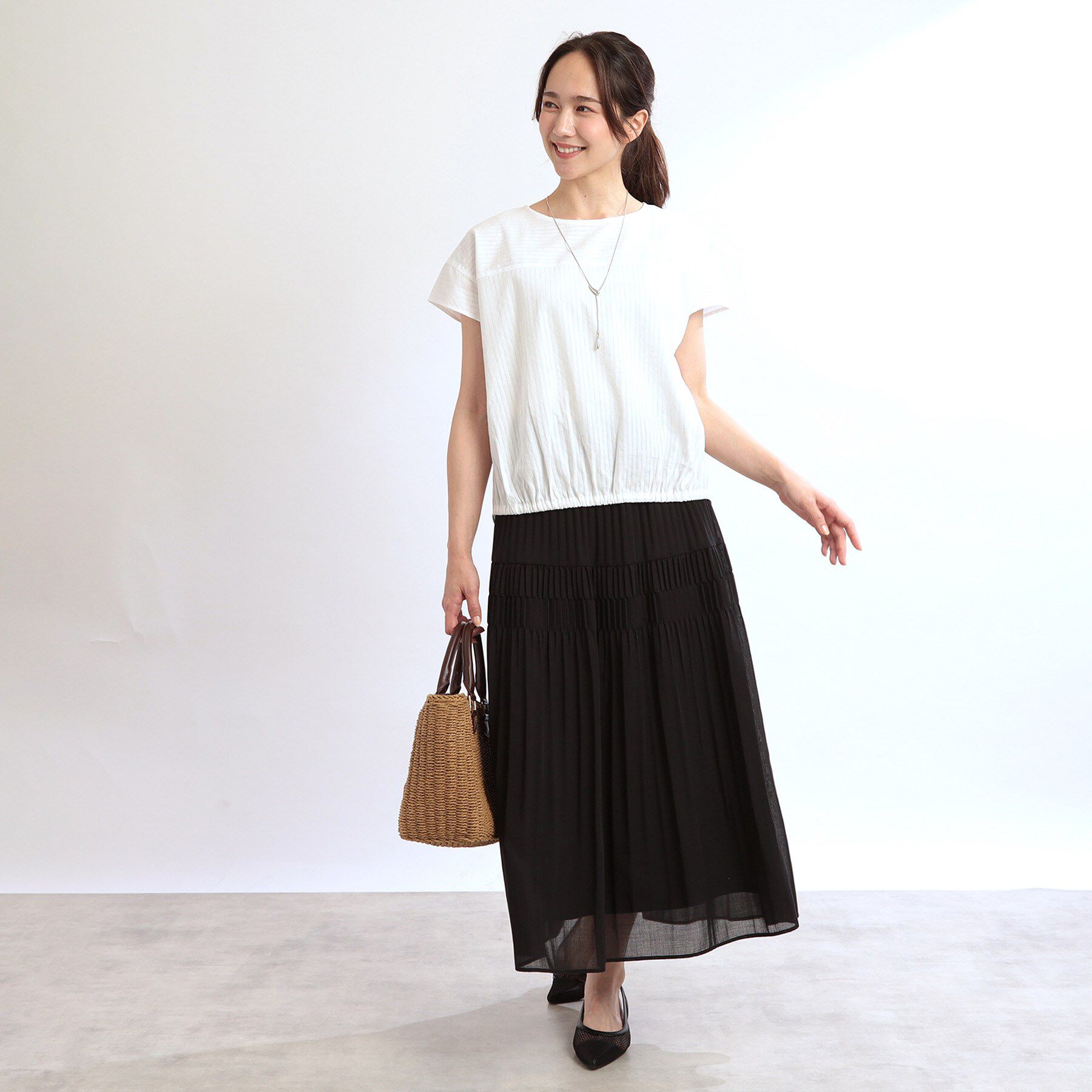 Reflect「【夏SALE／E‐QUALITY／手洗い可】フレンチスリーブブラウス」|シャツ・ブラウス|