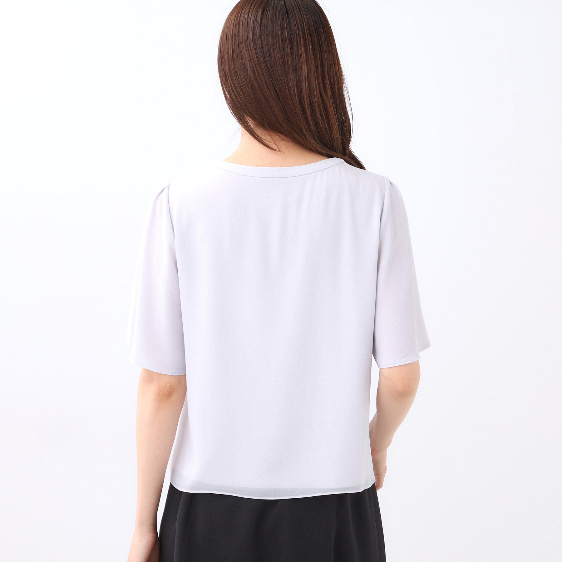 Reflect「【一枚着で着映え◎／ジャケットのインナーにも】フロント開きブラウス」|シャツ・ブラウス|