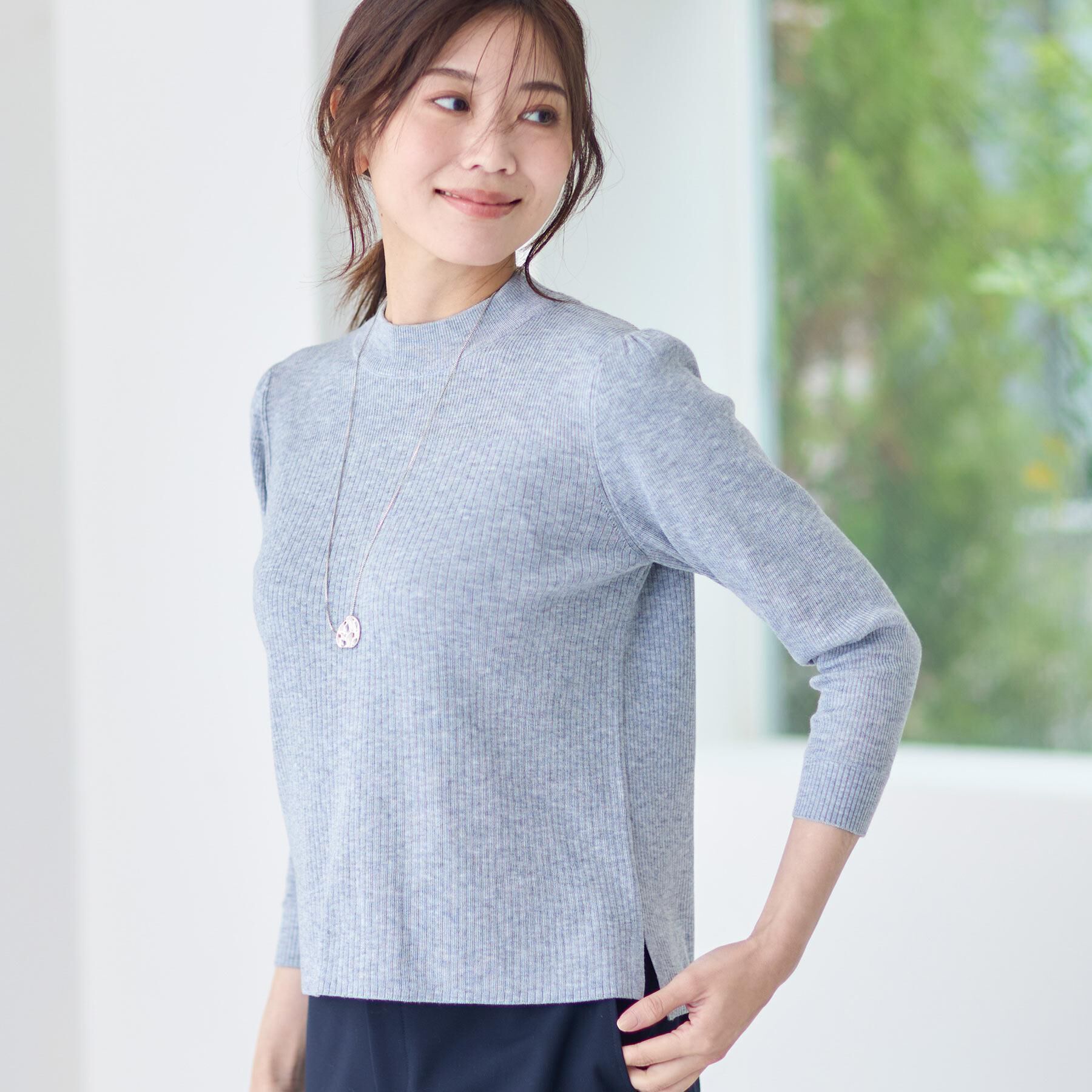 Reflect「【選べる5色／アンサンブル可】プチハイネックリブニット」|ニット・セーター|