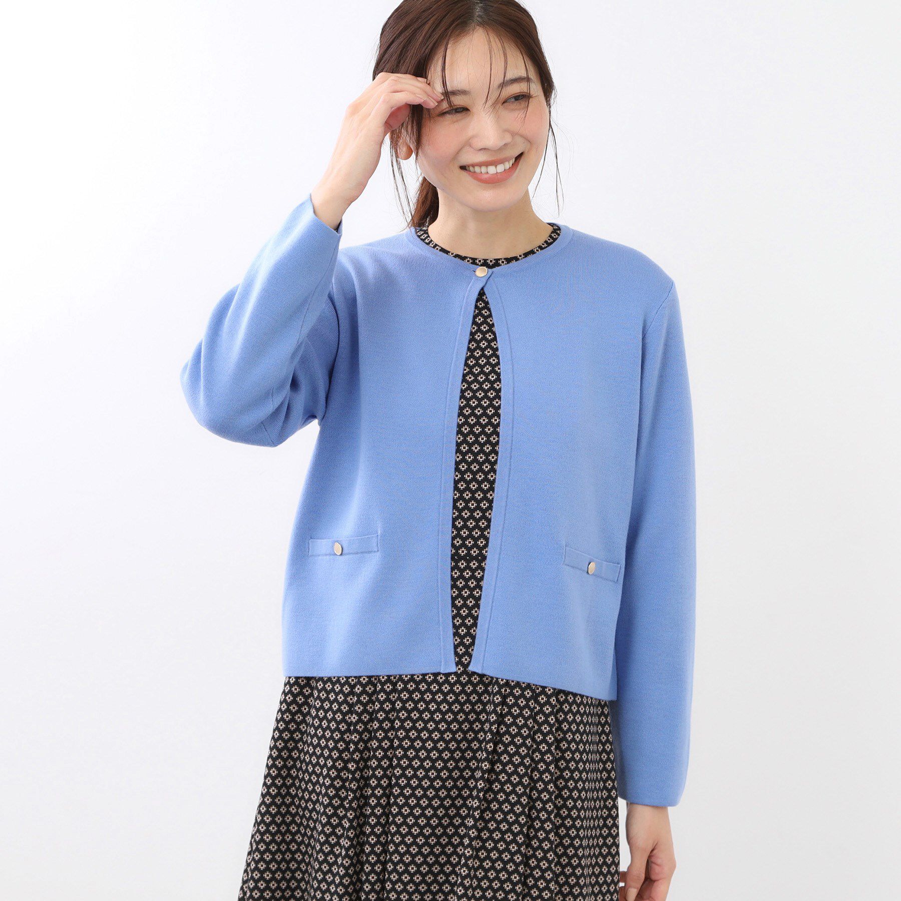 Reflect「【選べる5色／アンサンブル可】クルーネックカーディガン」|カーディガン|