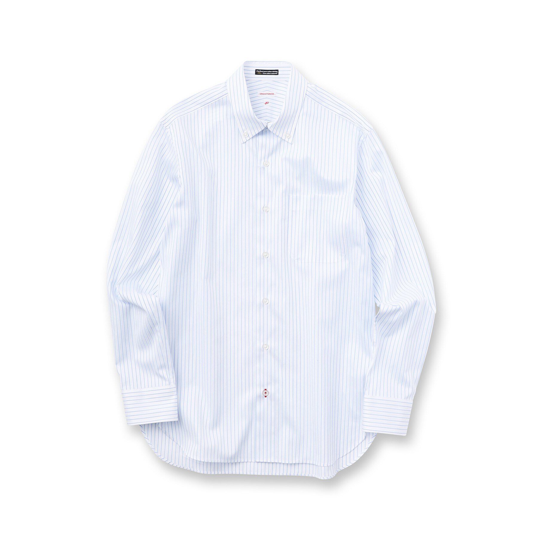 DRESSTERIOR「100／2 ヘリンボーンストライプ ボタンダウンシャツ」|シャツ・ブラウス|