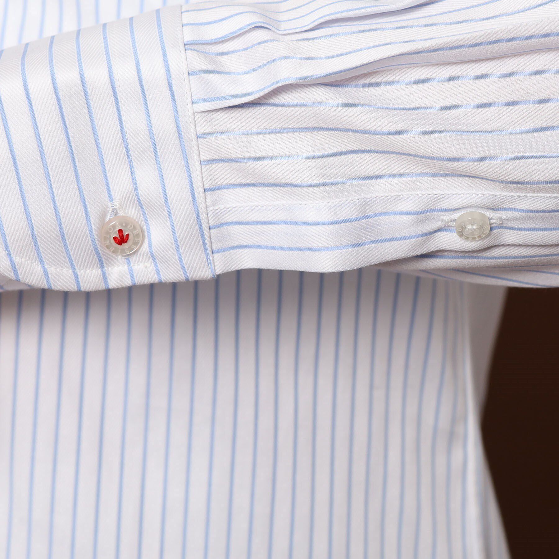 DRESSTERIOR「100／2 ヘリンボーンストライプ ボタンダウンシャツ」|シャツ・ブラウス|