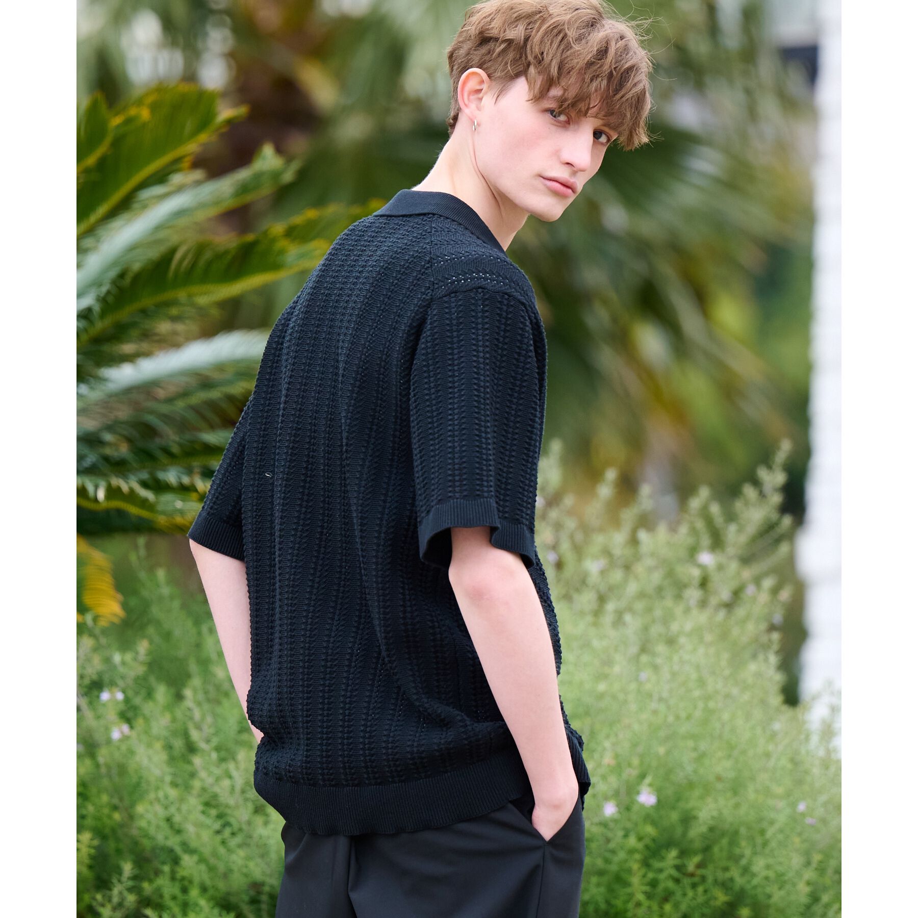 DRESSTERIOR「◆【Safari5月号掲載】オーガニックコットン キューバニットシャツ」|ニット・セーター|