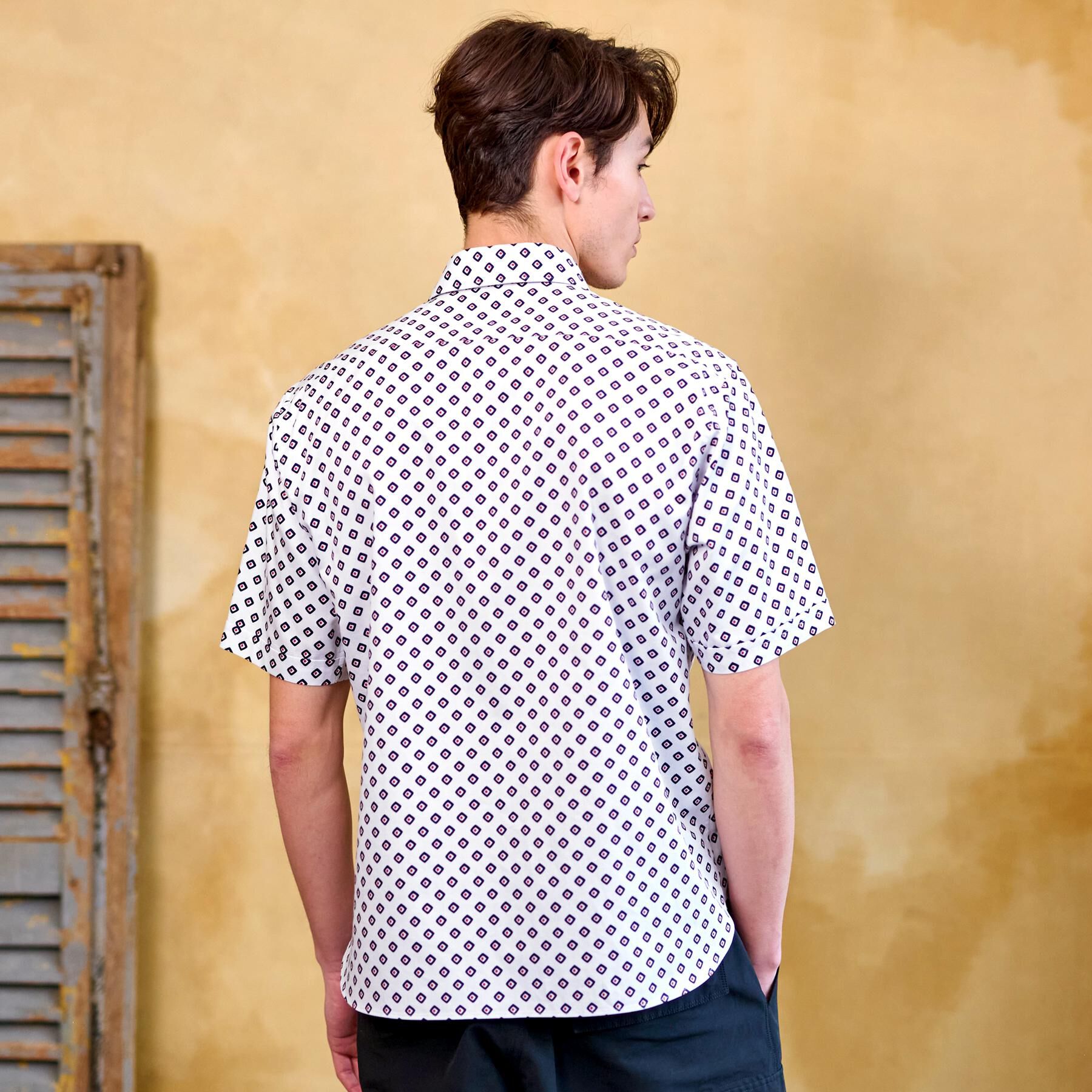 DRESSTERIOR「ポートベロープリント ショートスリーブシャツ」|シャツ・ブラウス|