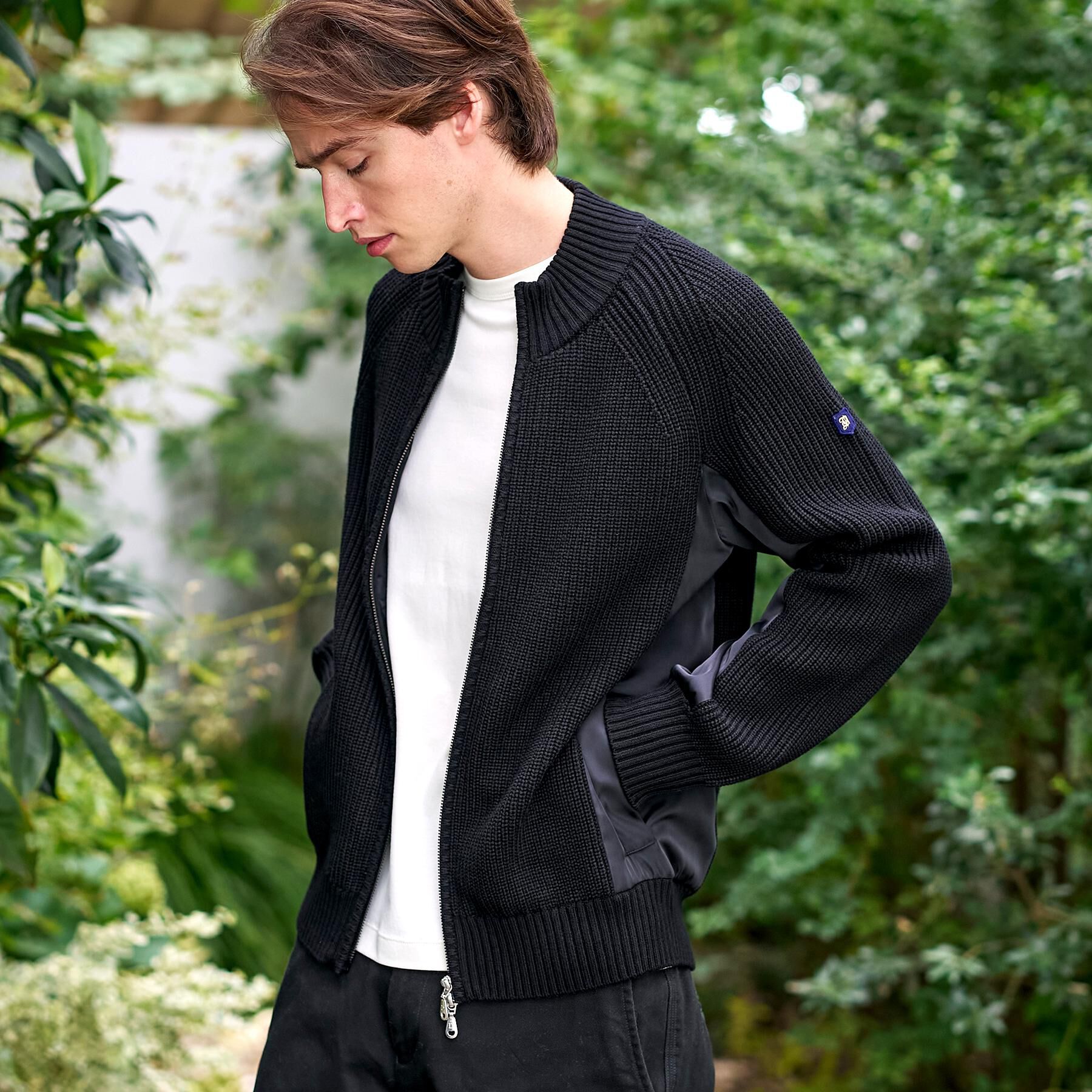 DRESSTERIOR「ミリタリーニットジャケット」|カーディガン|