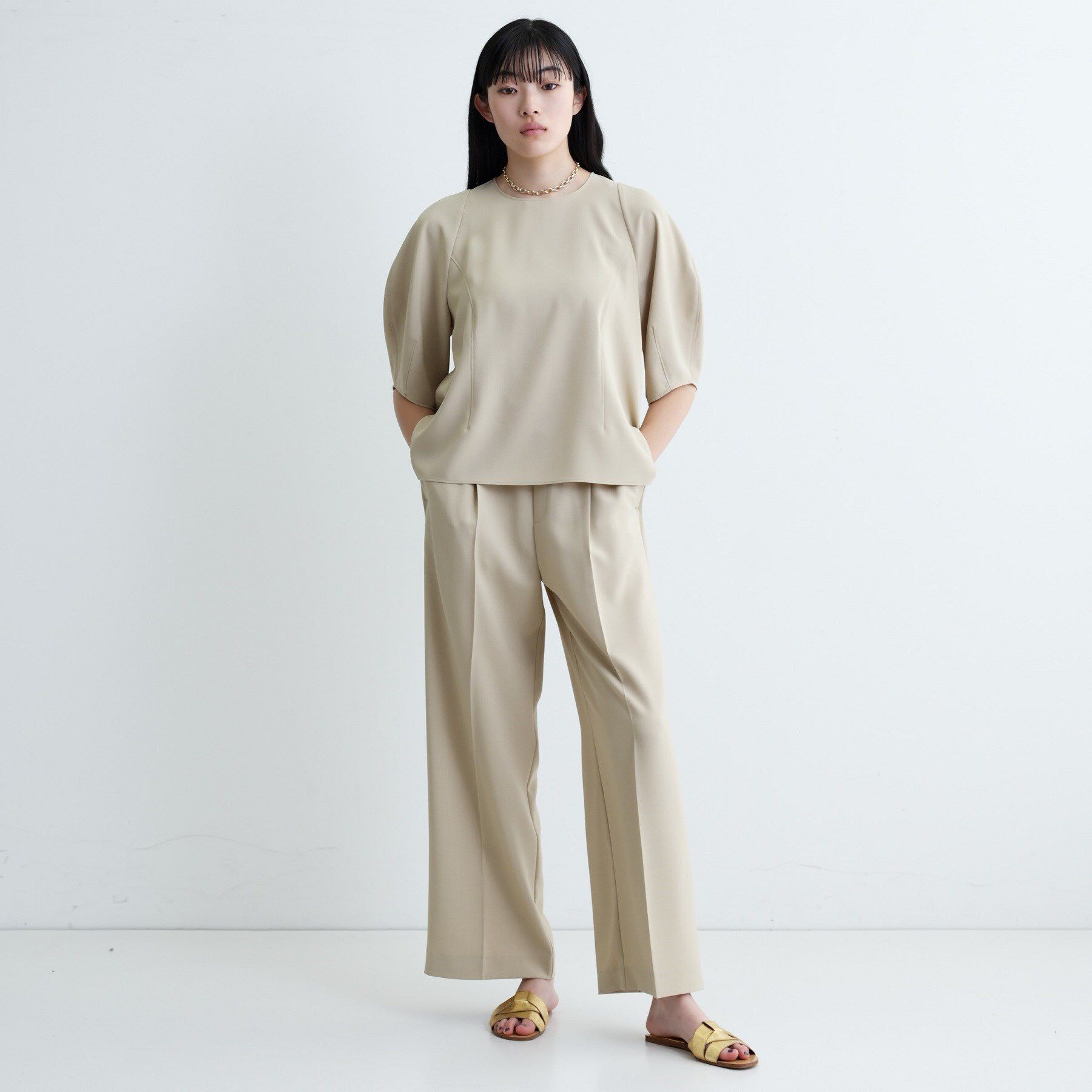 GALLEST「【セットアップ対応】バルーンスリーブブラウス【通勤・セレモニー】」|シャツ・ブラウス|