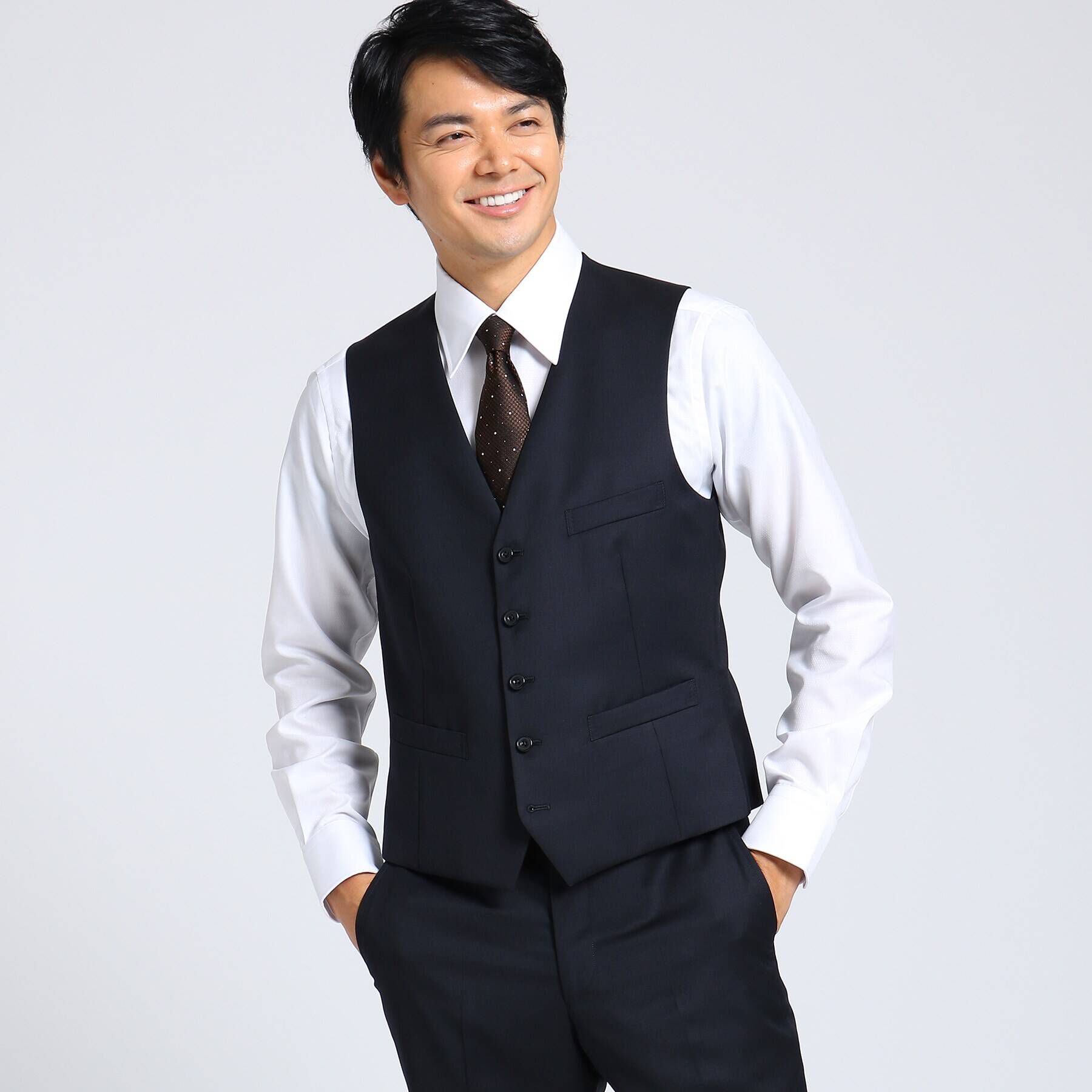 TAKEO KIKUCHI「【J&infin;QUALITY】サージベスト Fabric by MIYUKI KEORI」|スーツ|