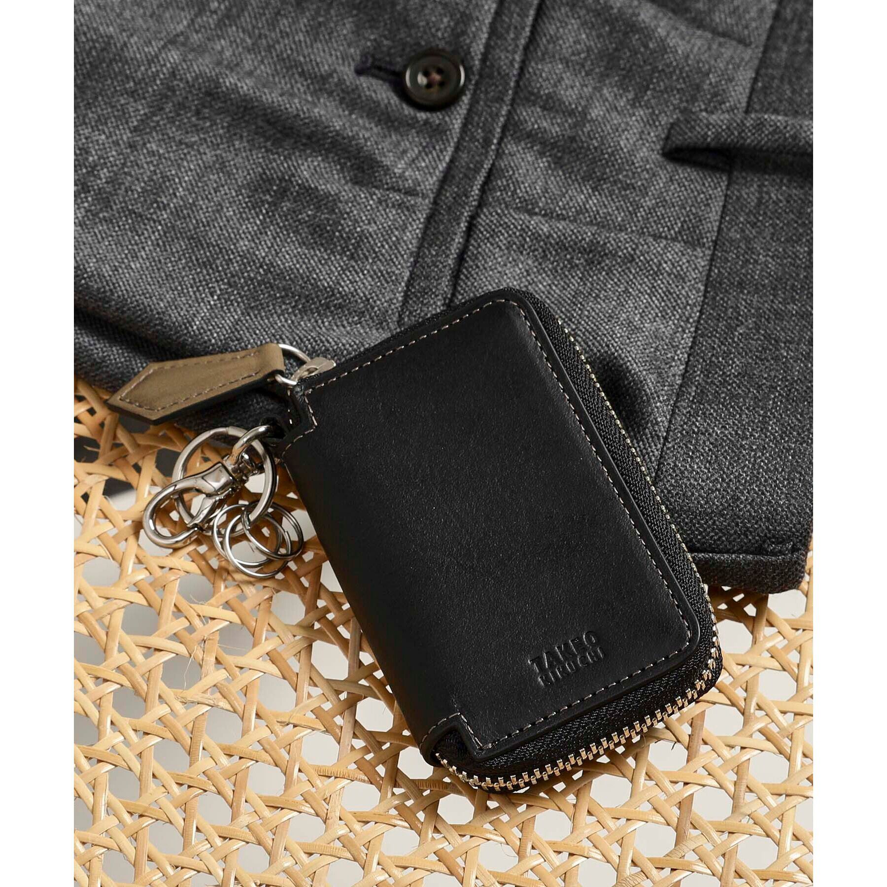 TAKEO KIKUCHI「アンティーク調レザー キーケース」|キーケース|ブラック(519)