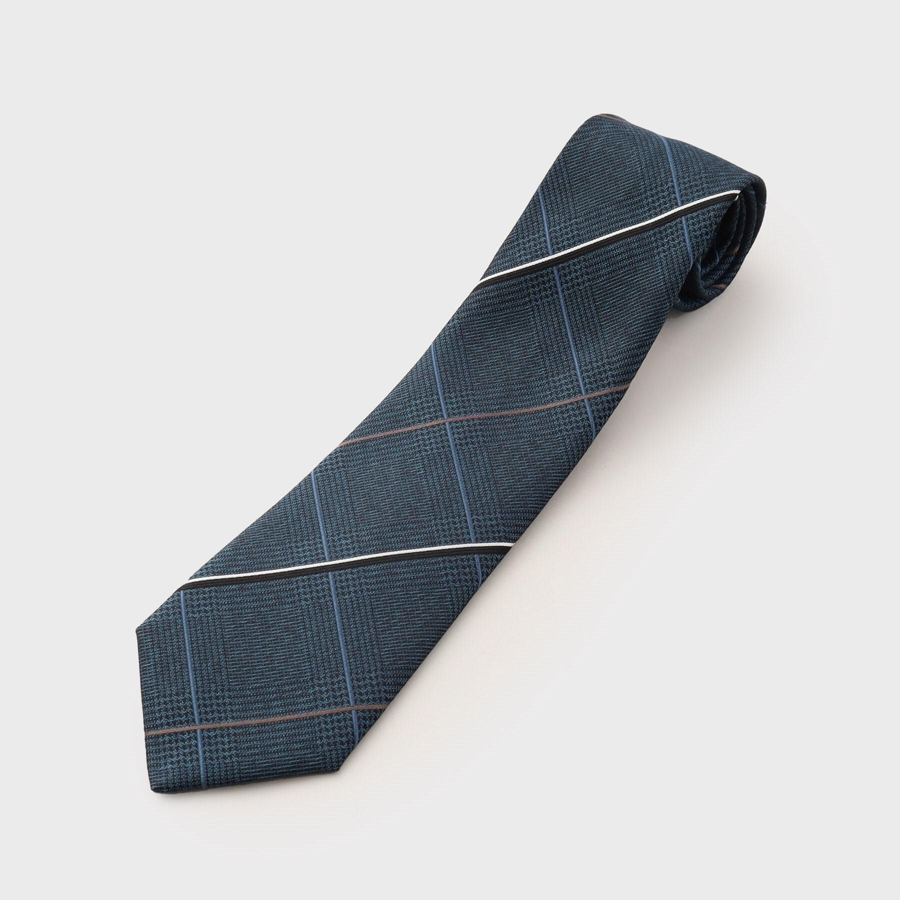 TAKEO KIKUCHI「【Made in JAPAN】番千鳥ウィンドペン柄 ネクタイ」|ネクタイ・蝶ネクタイ|グリーン(222)